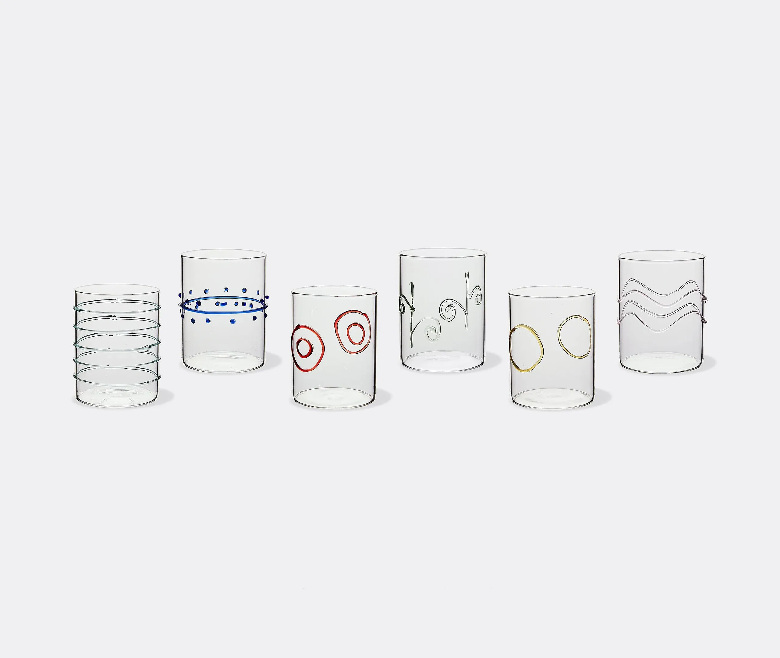 Water Glass Set of 6 - Transparent, Glass