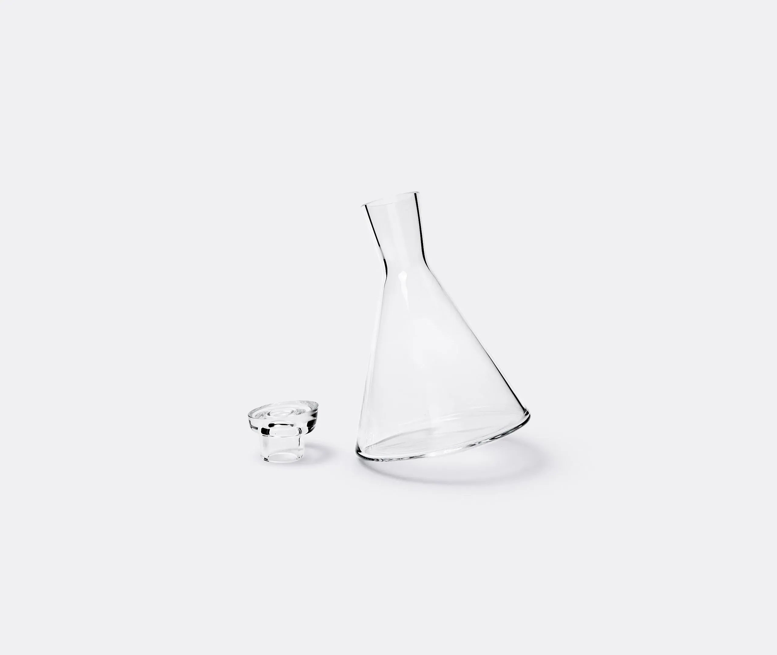 Whisky Bottle with Rocking Base - Clear Glass