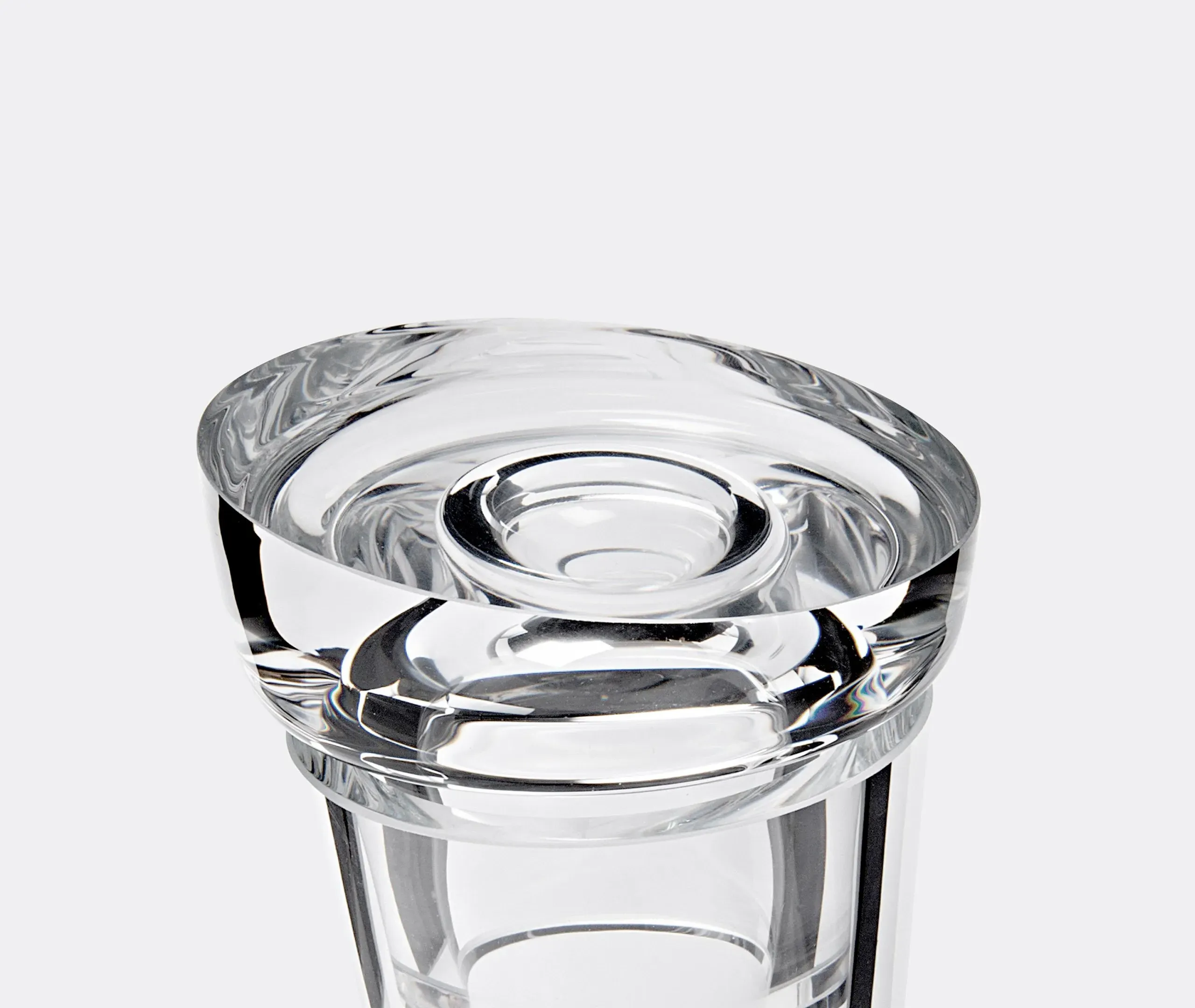 Whisky Bottle with Rocking Base - Clear Glass