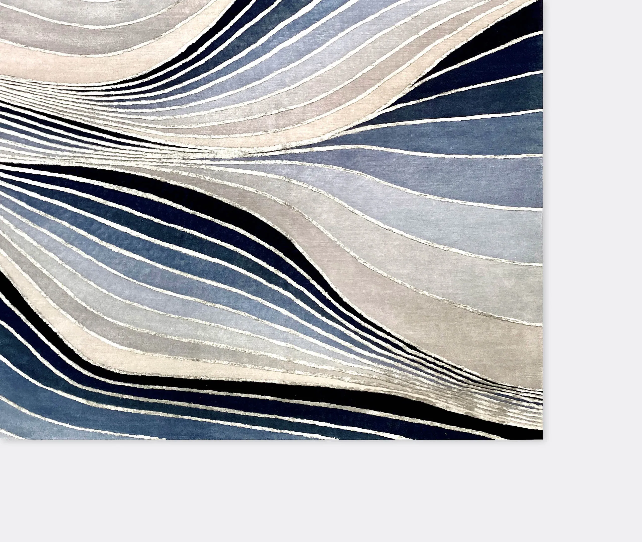 Distortion Space Collection Rug - Multicolor, Silk & Himalayan Wool alternate view