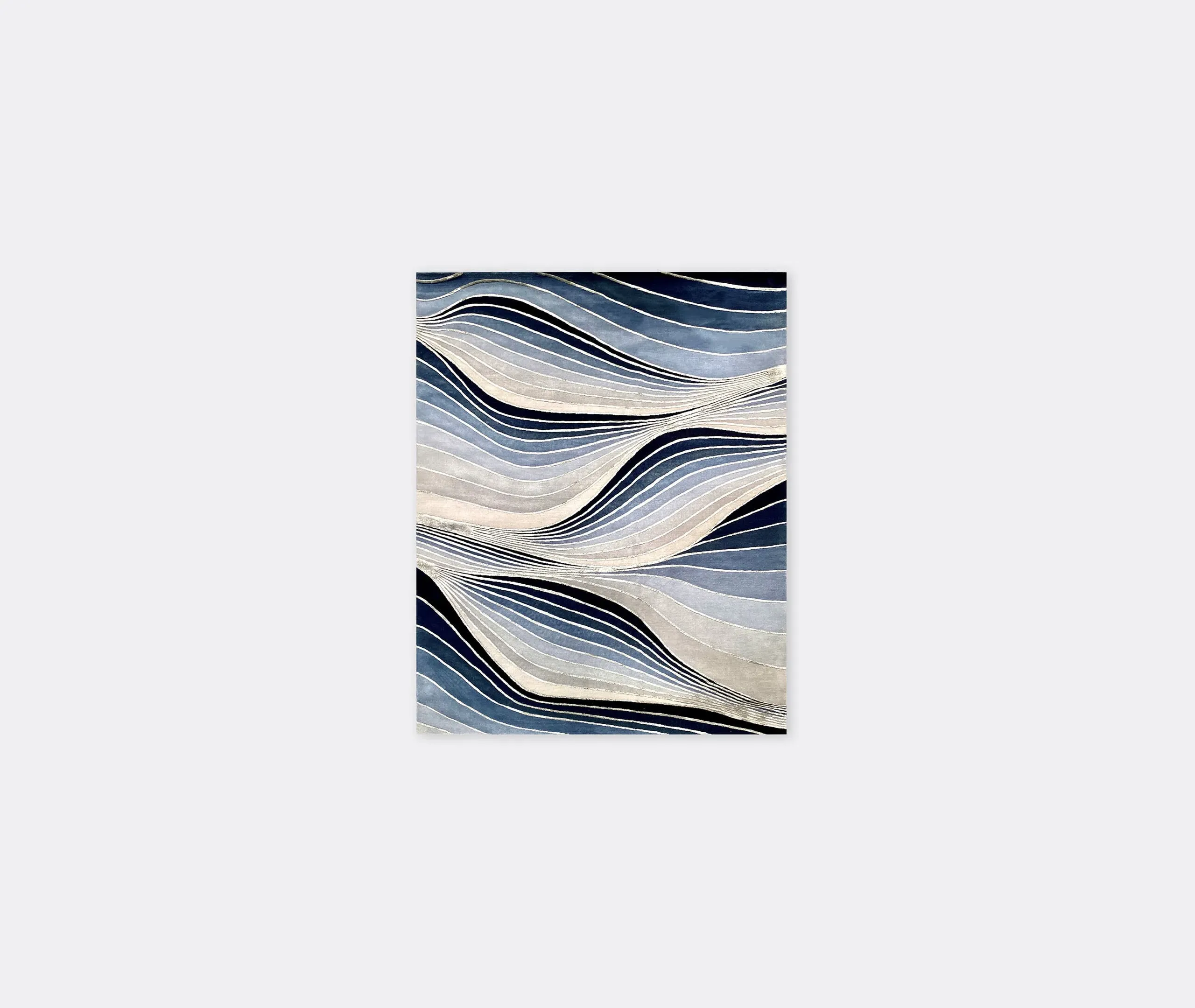 Distortion Space Collection Rug - Multicolor, Silk & Himalayan Wool product