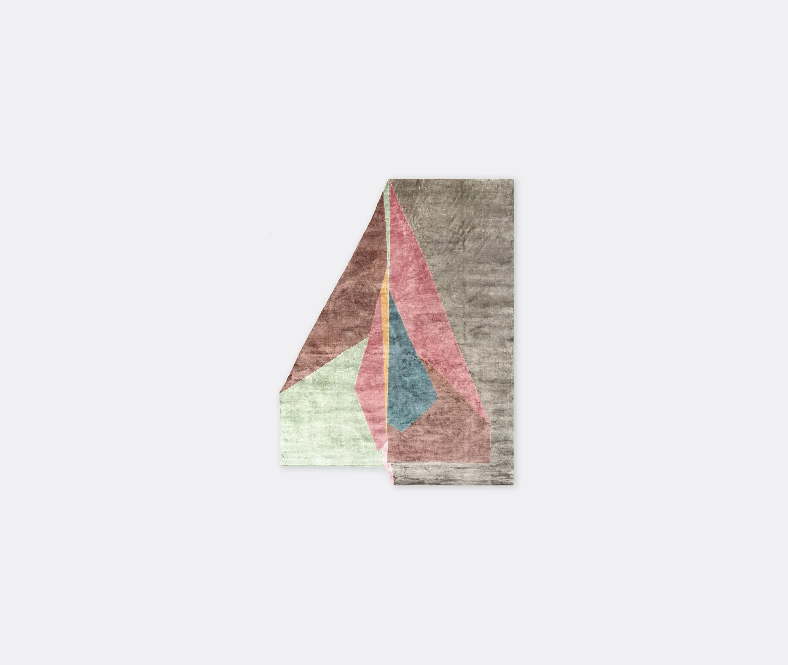 Geometric Block Rug - Multicolor, Silk Wool image