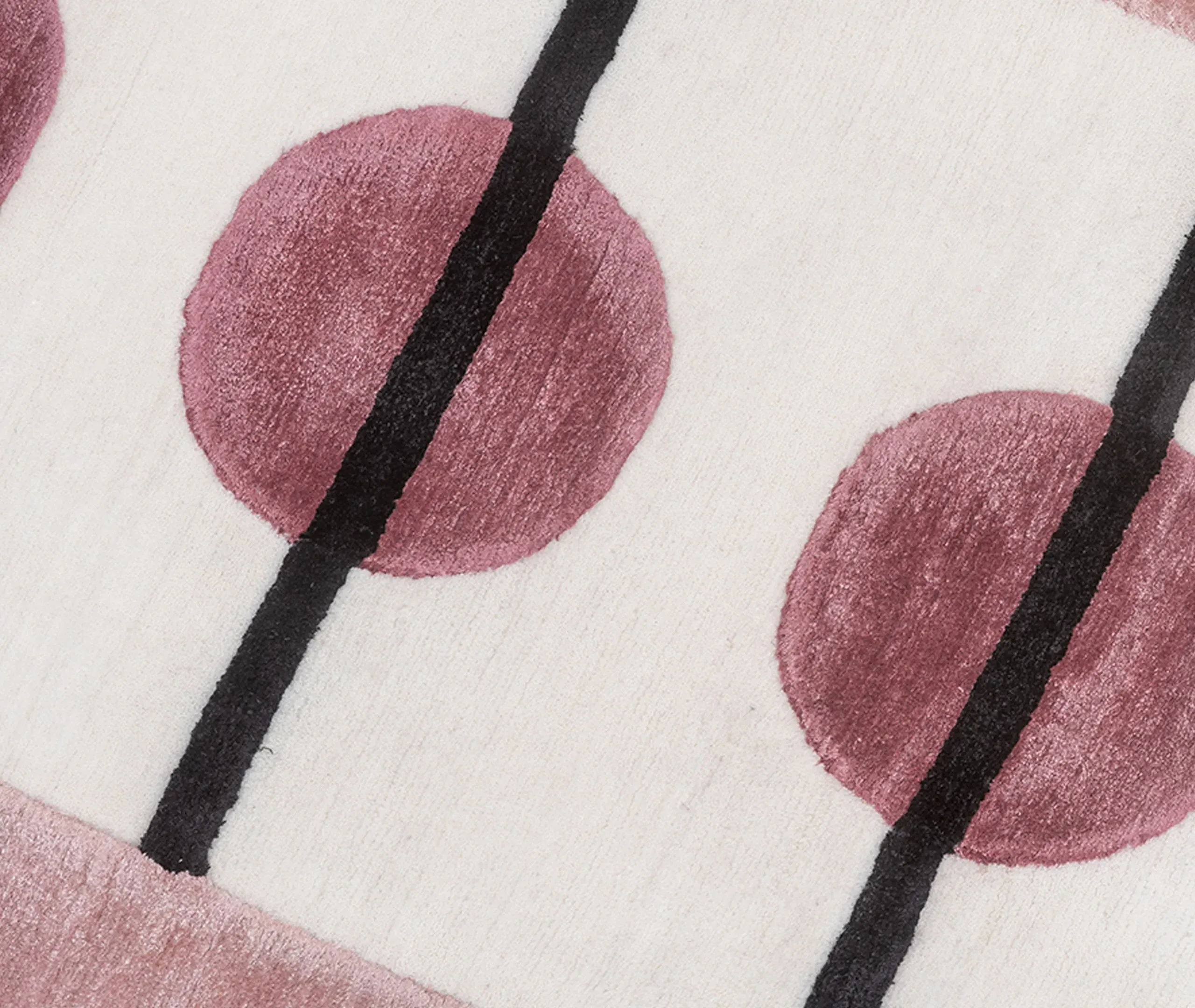 Guitar Rug - Pink, Wool and Silk alternate view