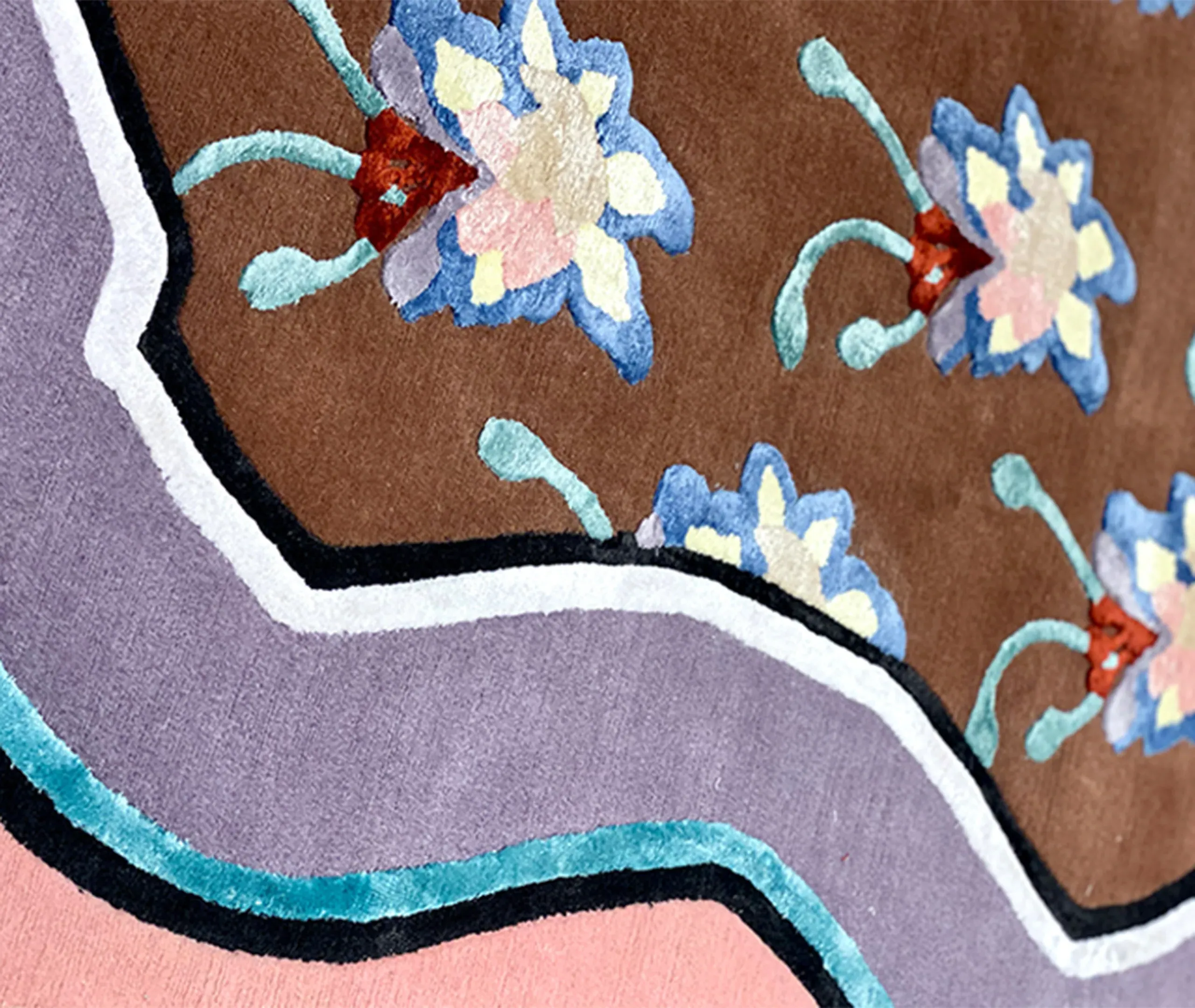Habitus Garden Rug - Multicolor, Himalayan Wool & Silk alternate view