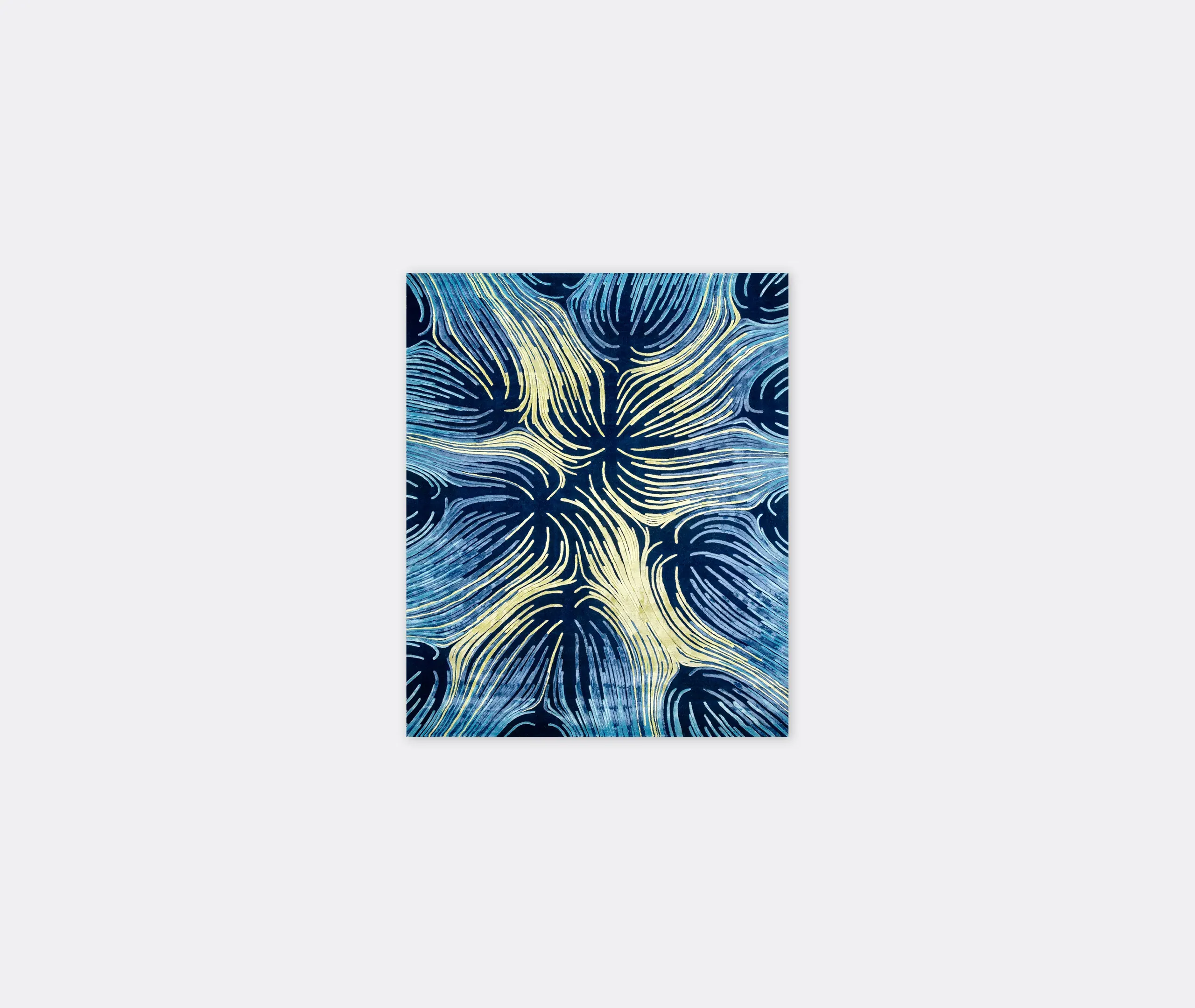 Interlace Rug - Blue, Himalayan Wool