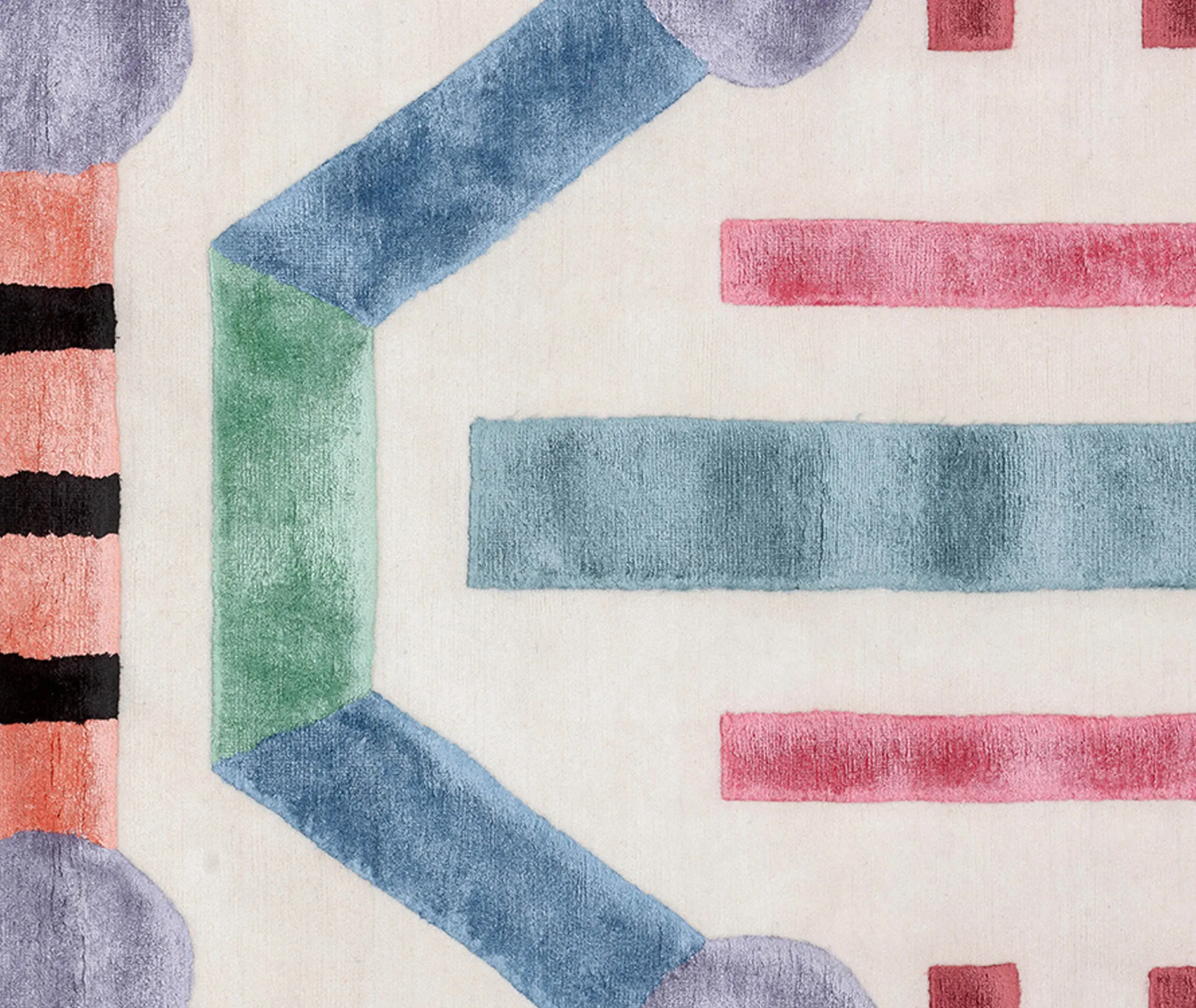 Joggler Rug - Purple, Wool & Silk alternate view