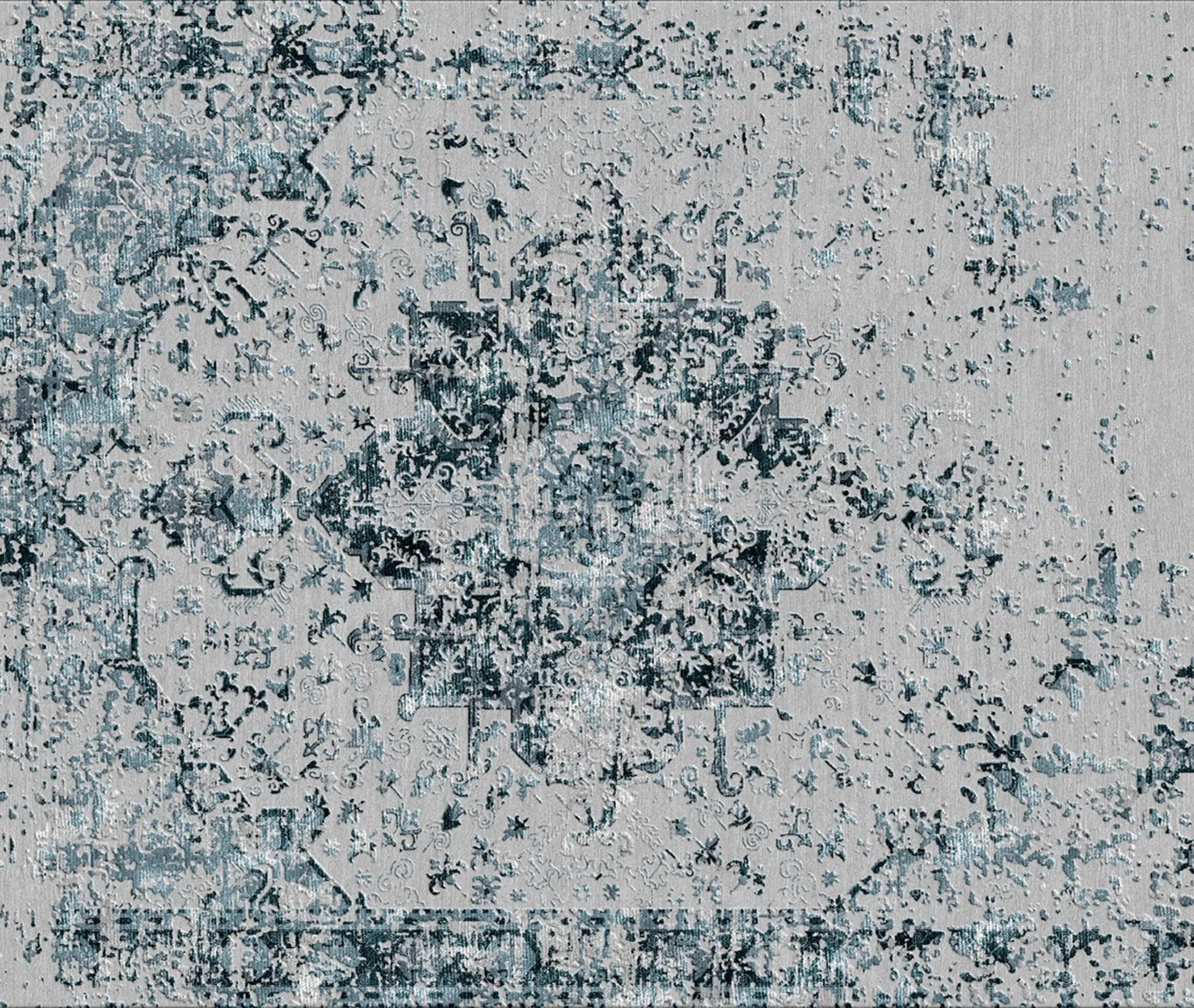 Persepolis Rug - Grey, Wool & Silk alternate view