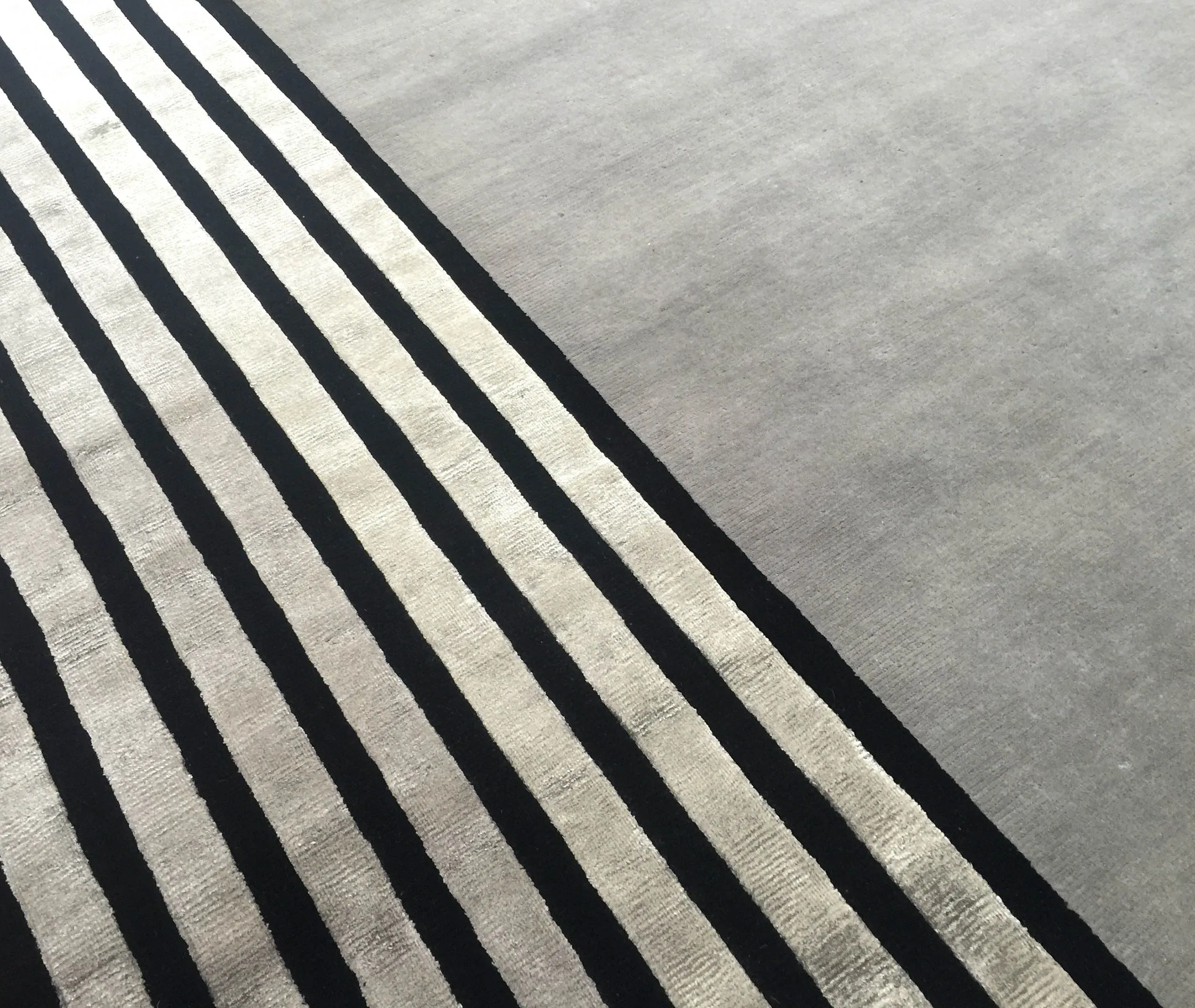 Seven Rug - Grey, Wool & Silk alternate view