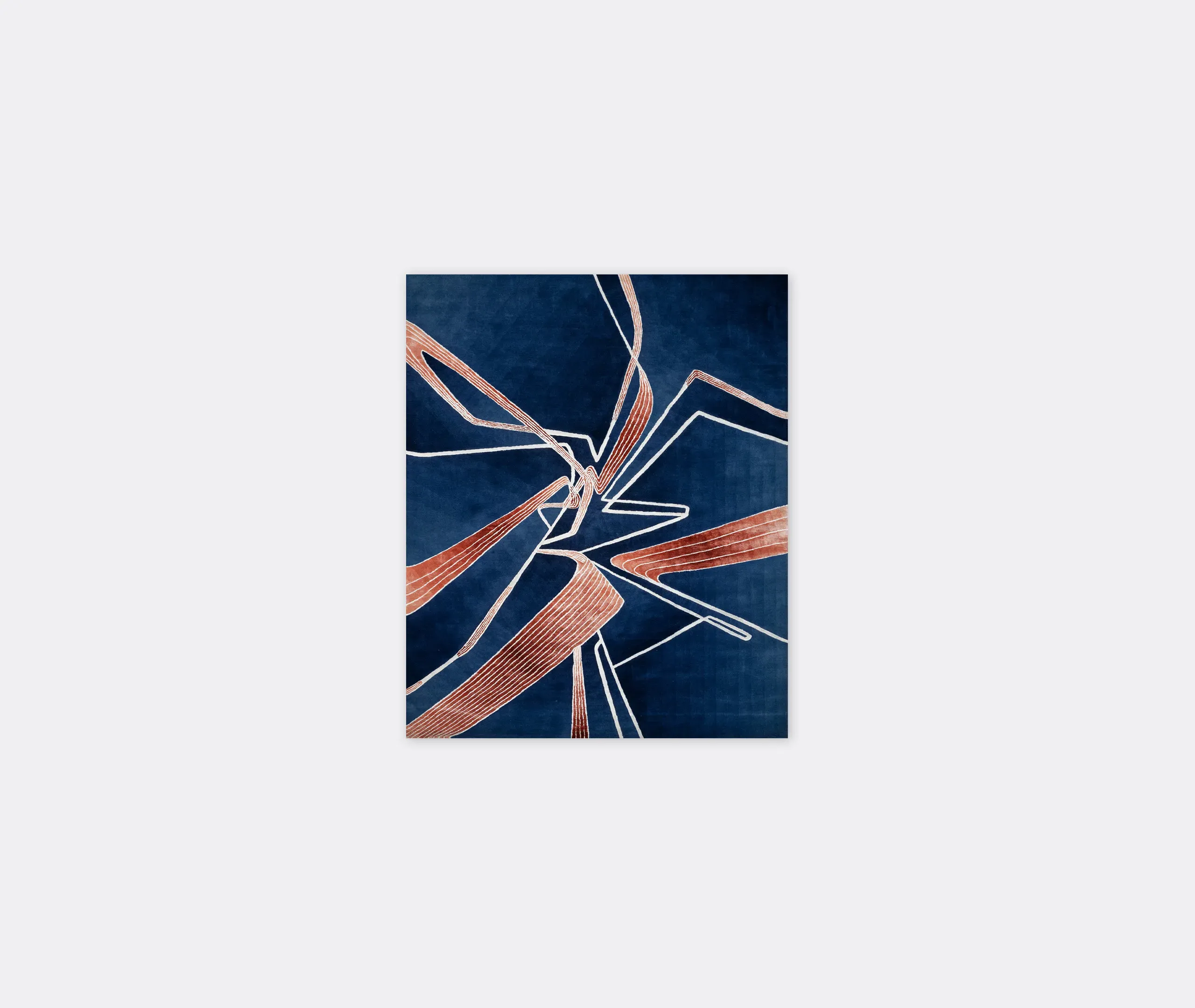Zaha Hadid Architects Perspective 01 Rug - Blue, Himalayan Wool by Frankbros
