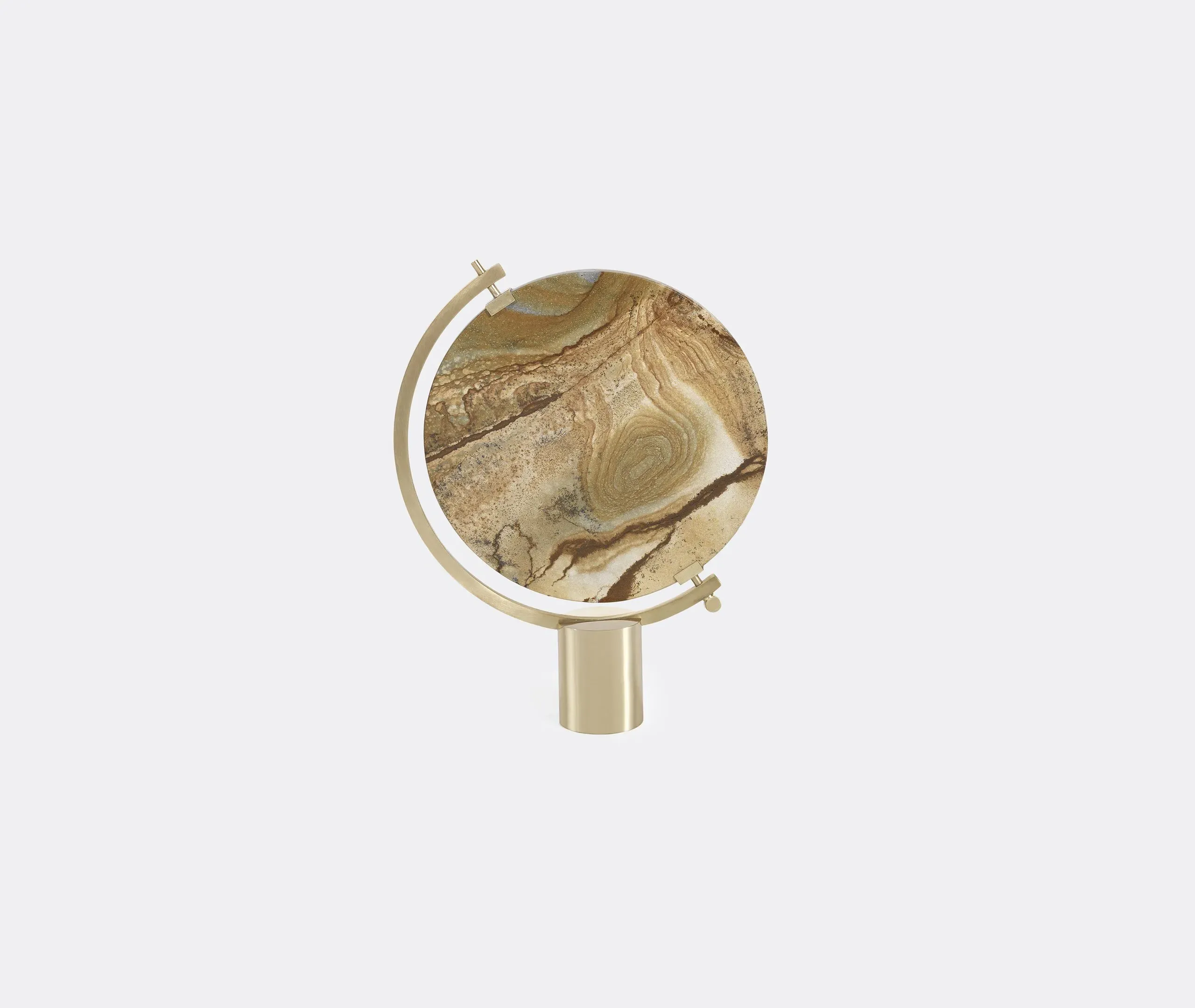 Round Table Mirror with Rotating Axis - Green, Steel image