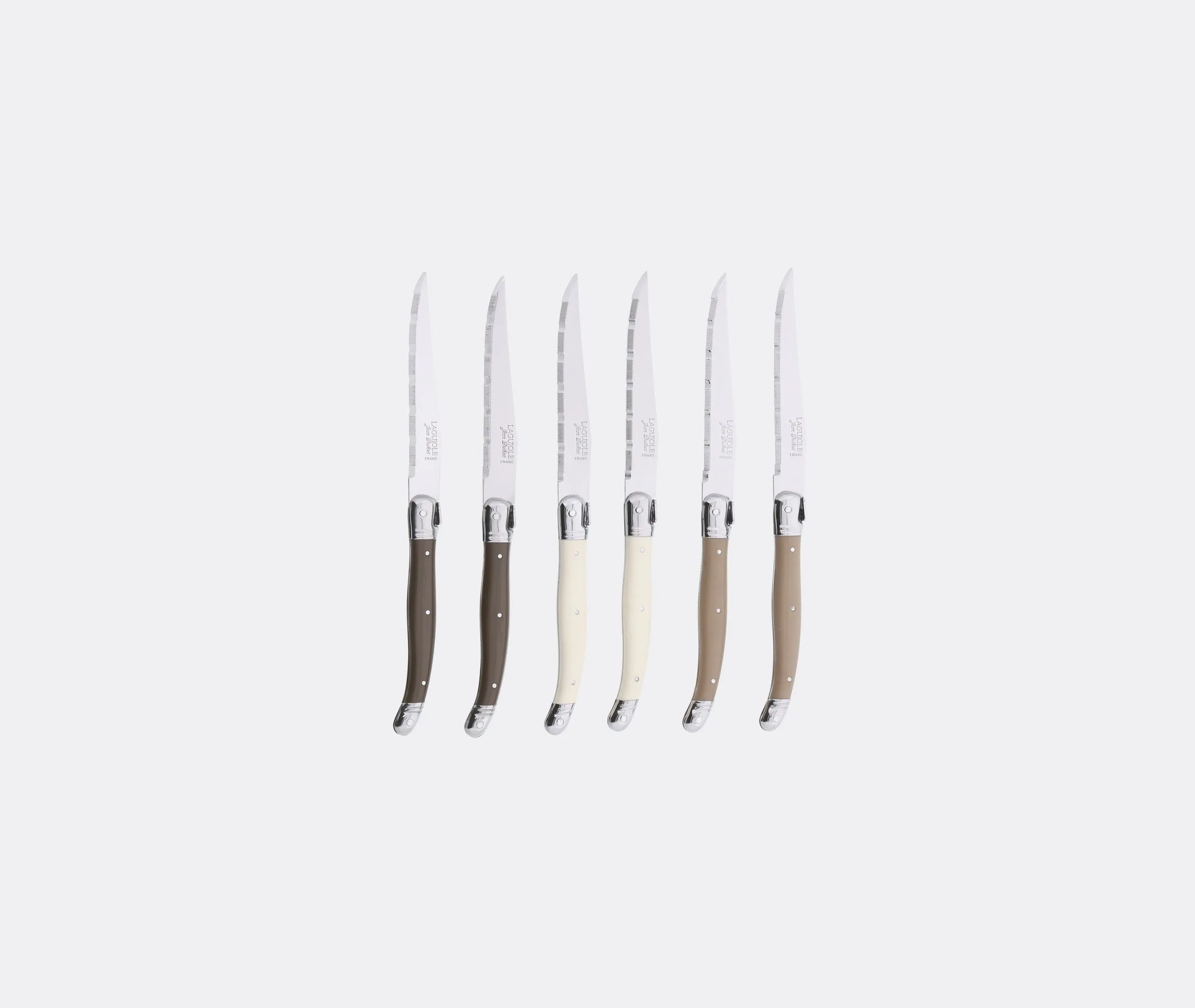 6-Piece Steak Knife Set with Block - Silver