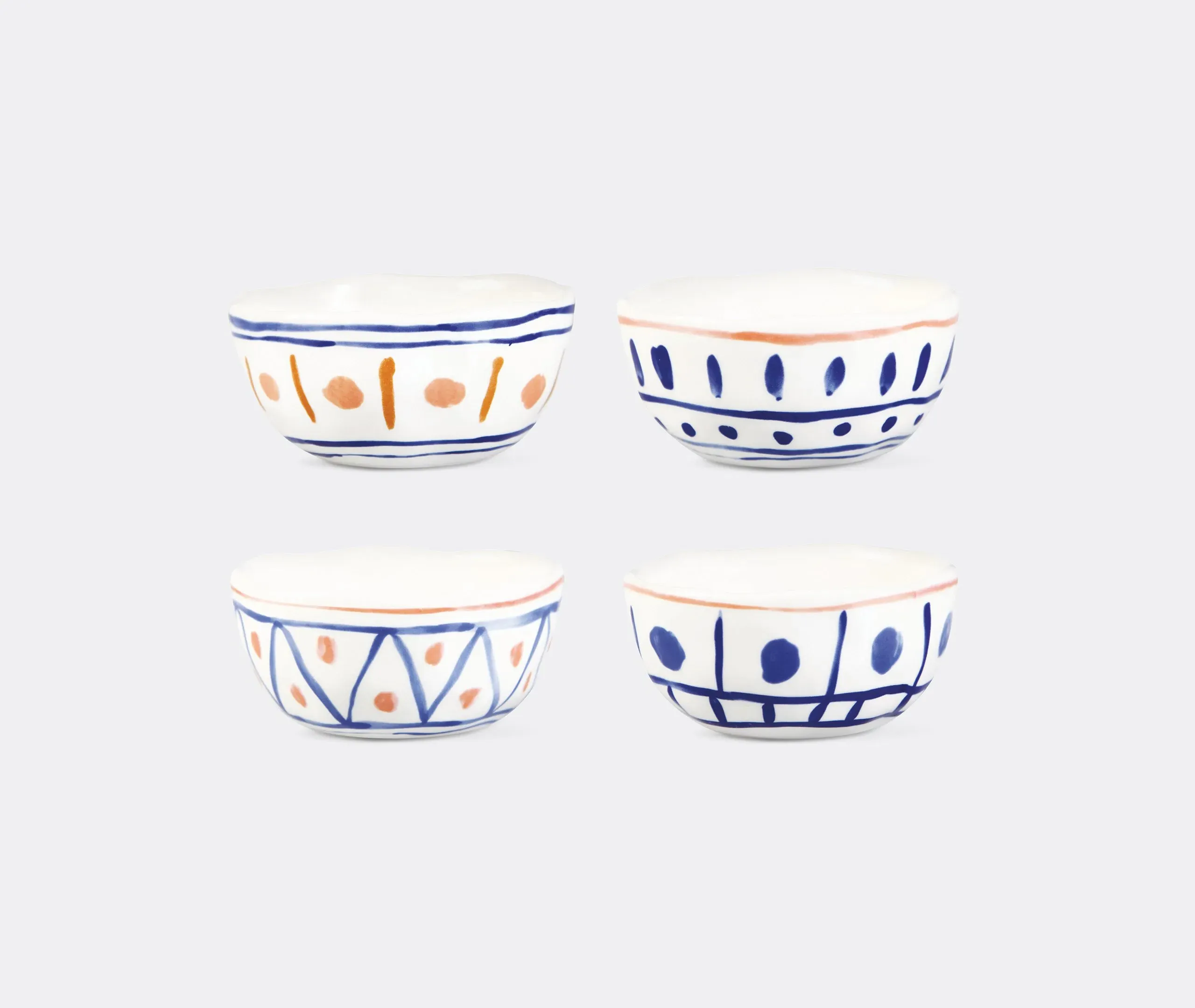 4-Piece Bowl Set with Lemon Design - Multicolor image