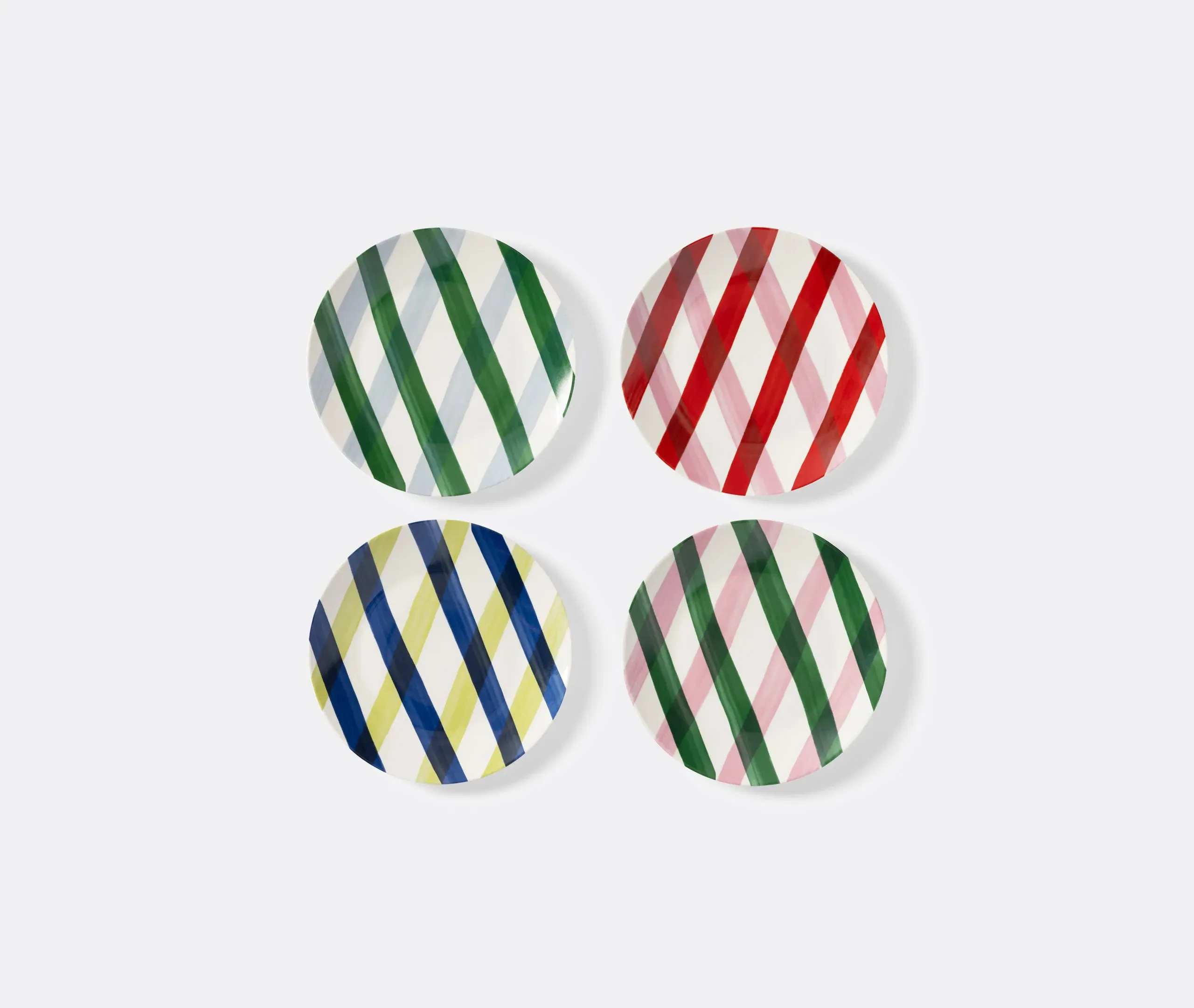 4-Piece Dinner Plate Set - Multicolor, Porcelain