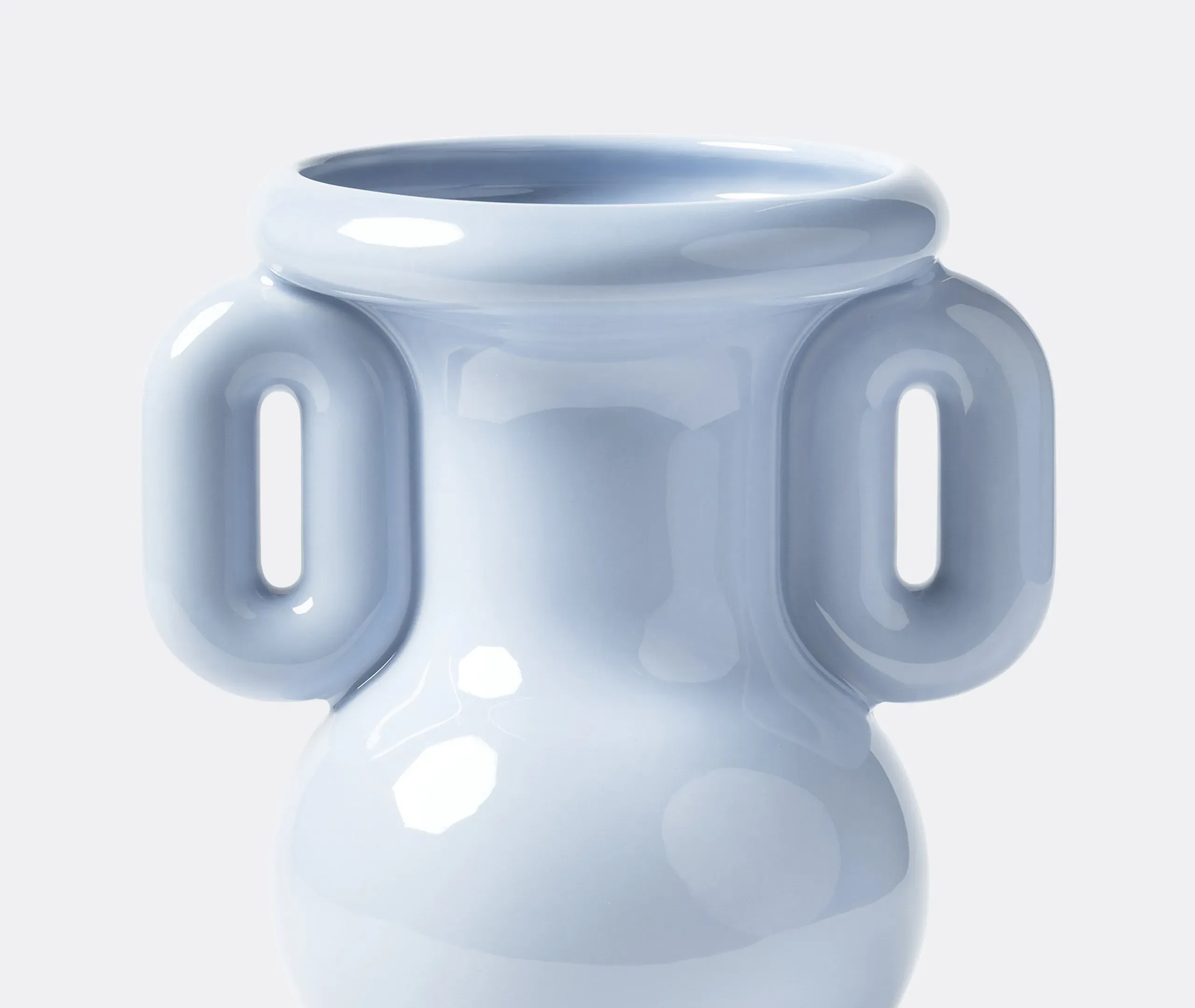 Amfora Vase - Pale Blue, High-Gloss Glaze