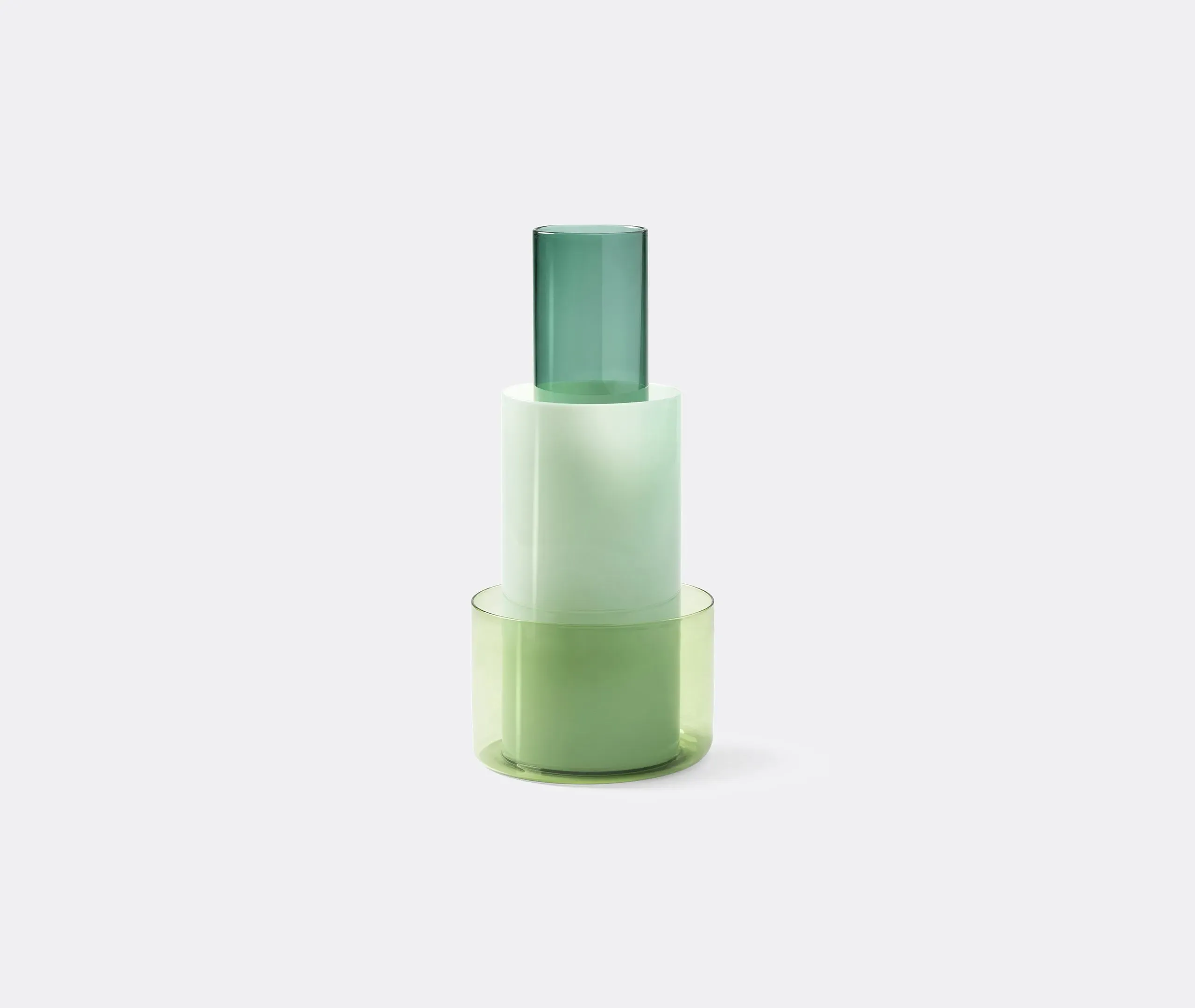 Amphi Large Vase - Milky Green, Borosilicate Glass