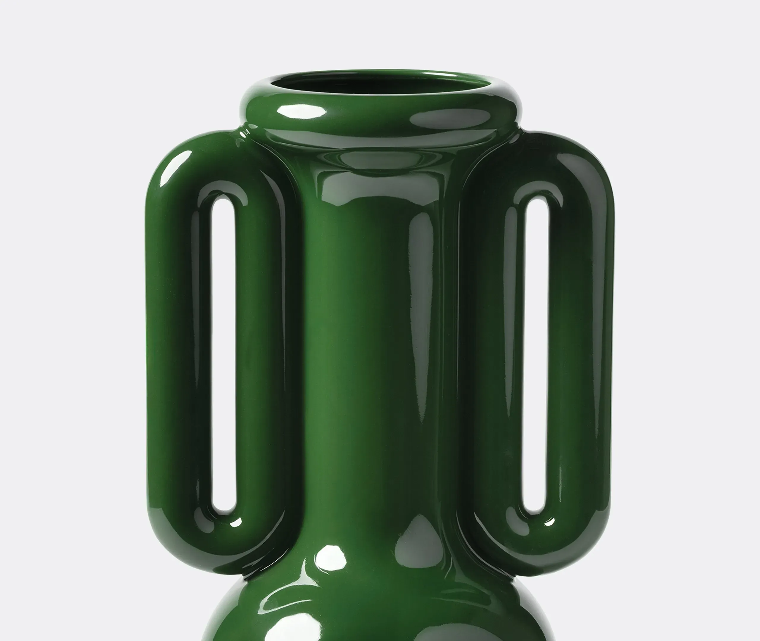 Amphora Vase with Handles - Green, Ceramic