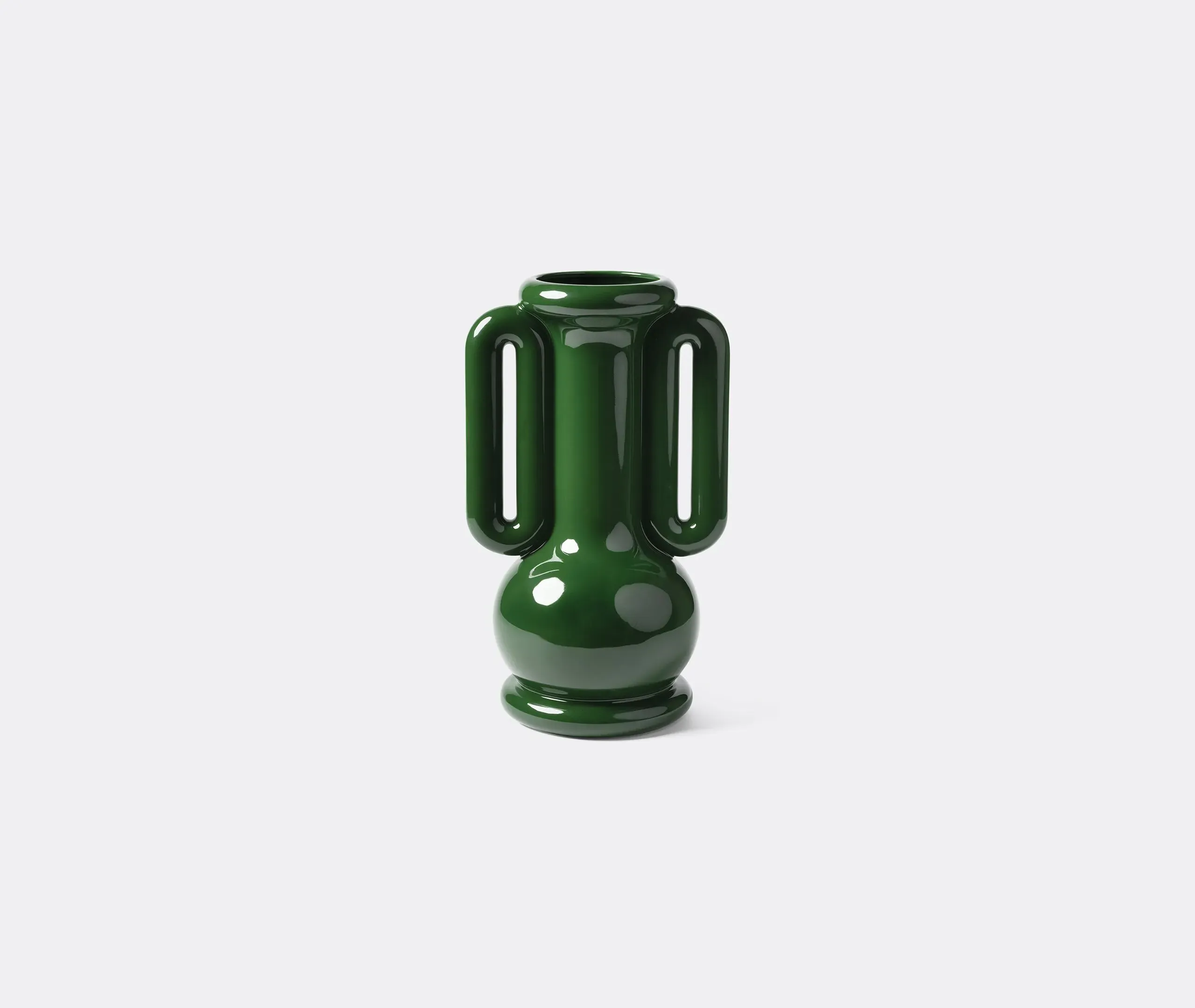 Amphora Vase with Handles - Green, Ceramic