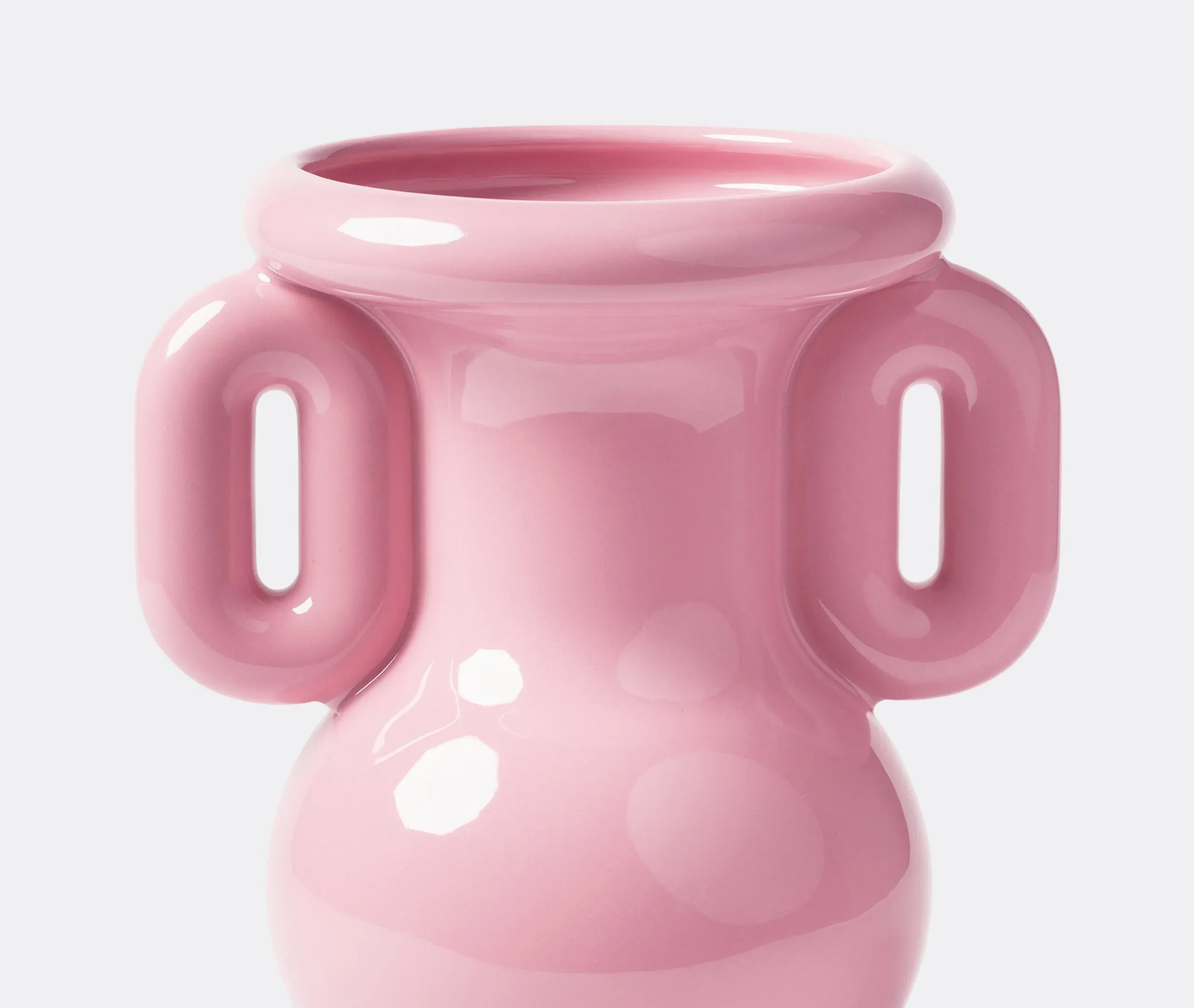 Amphora Vase with Handles - Pink, Ceramic