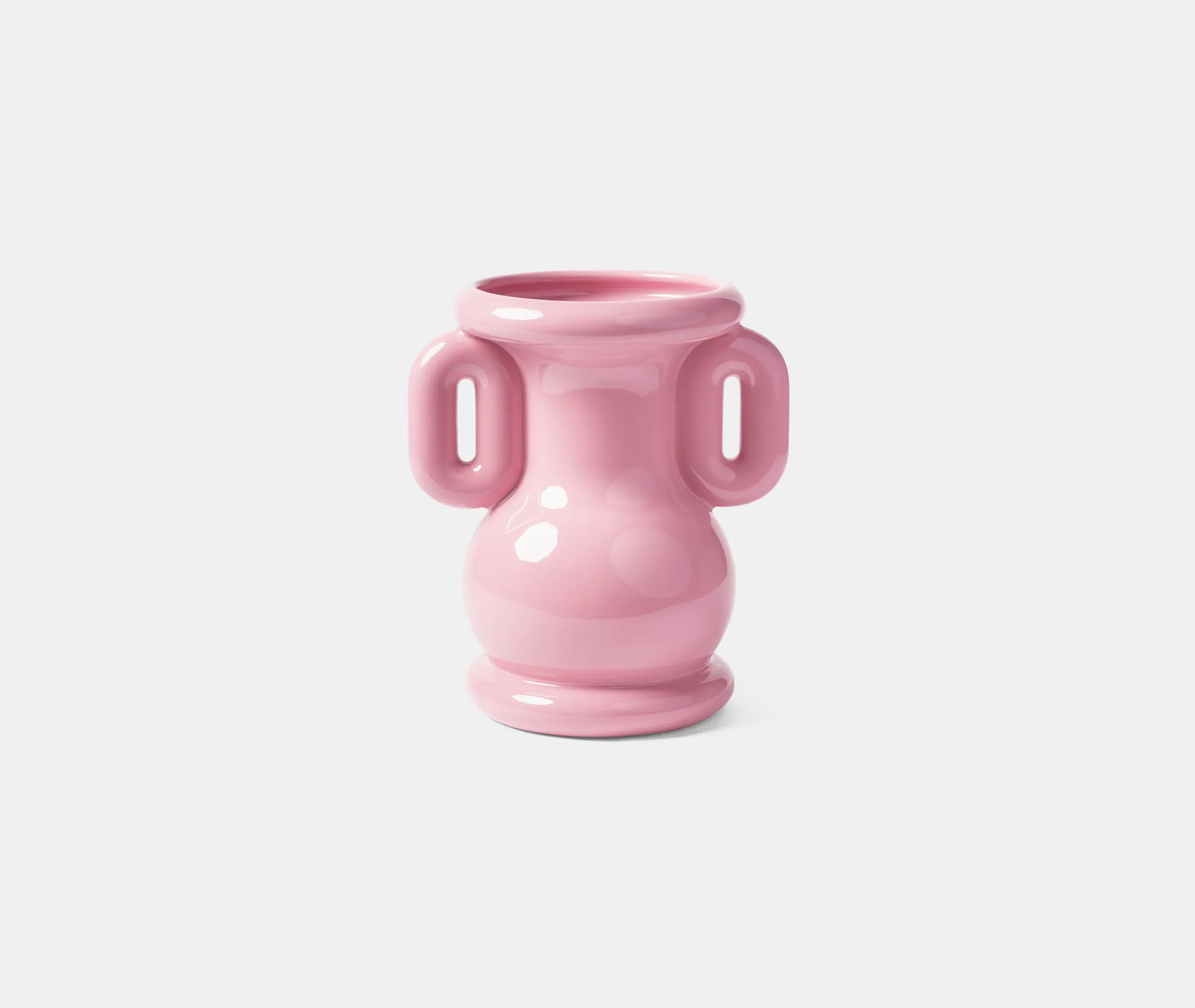 Amphora Vase with Handles - Pink, Ceramic