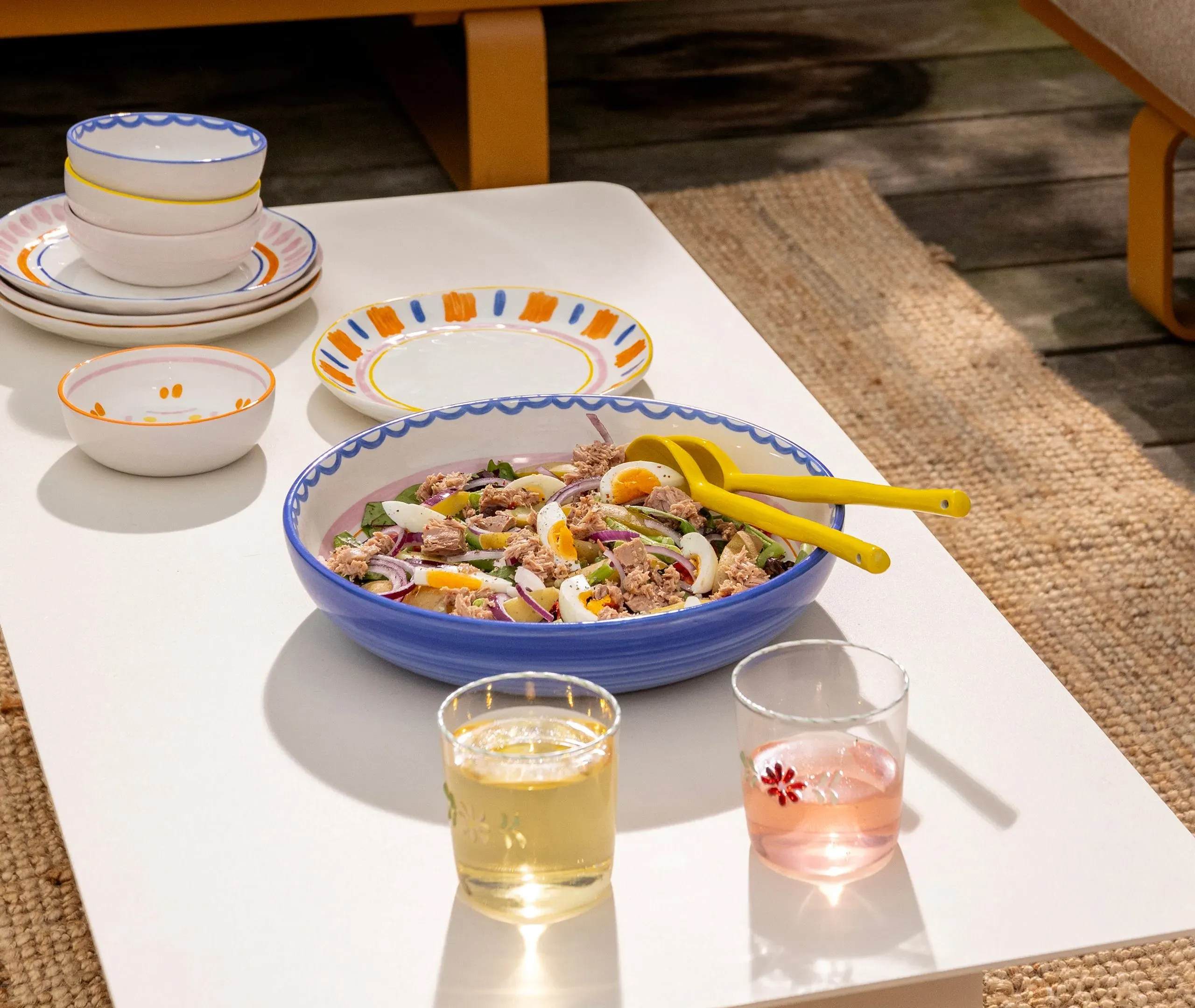 Boavista Salad Bowl - Blue, Porcelain