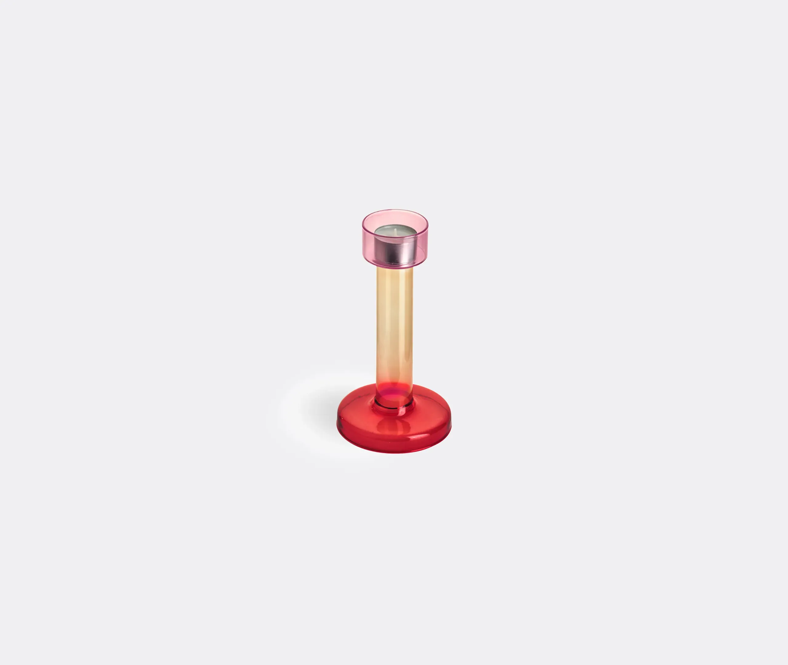 Bole by Lex Pott Medium Candleholder - Pink & Red, Borosilicate Glass alternate view