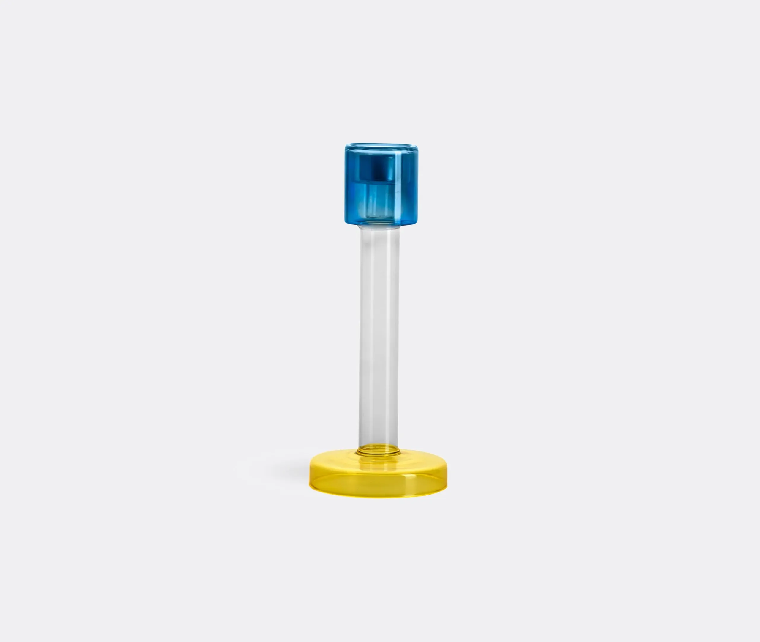 Bole Large Candleholder - Blue, Borosilicate Glass