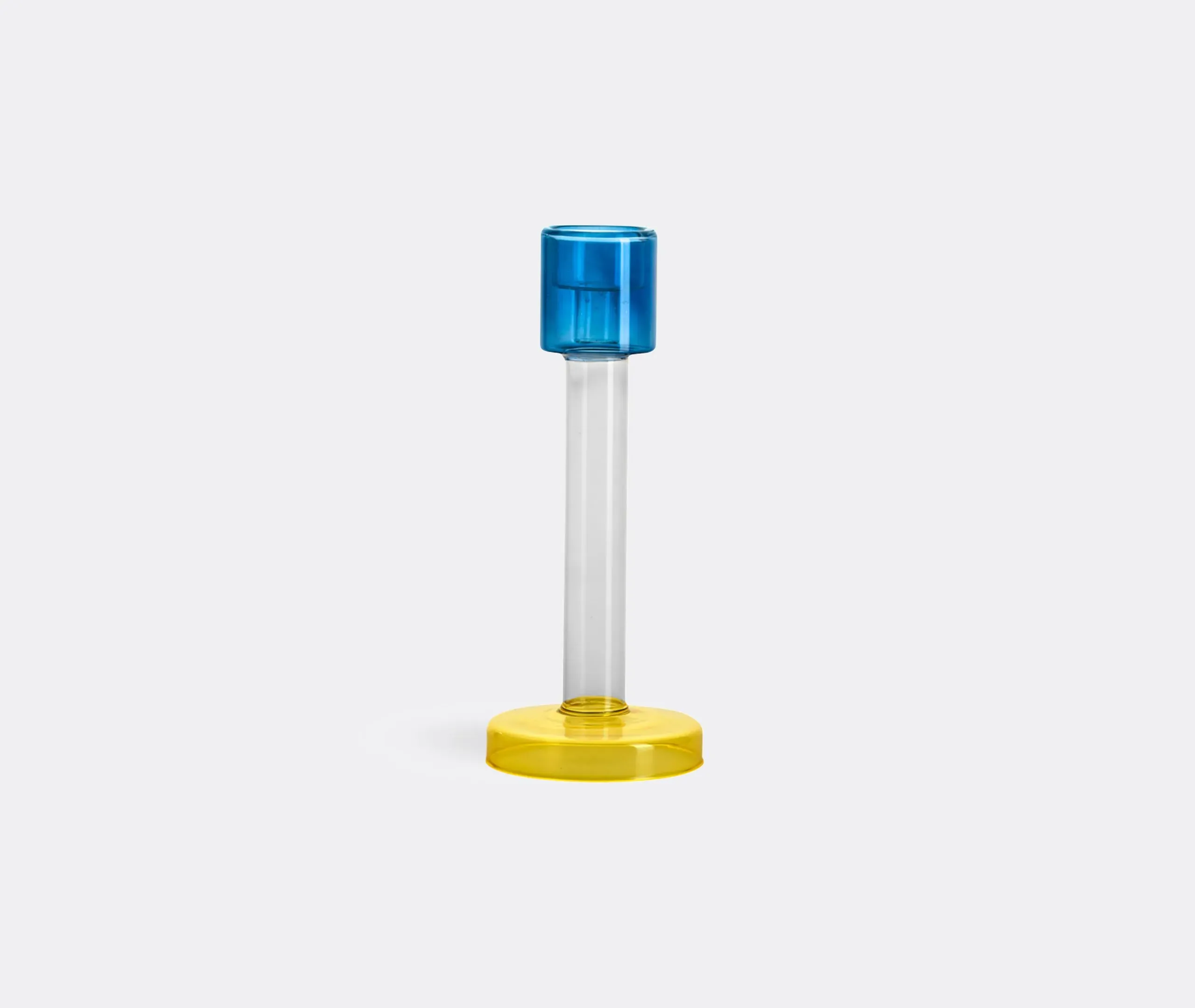 Bole Large Candleholder - Blue, Borosilicate Glass