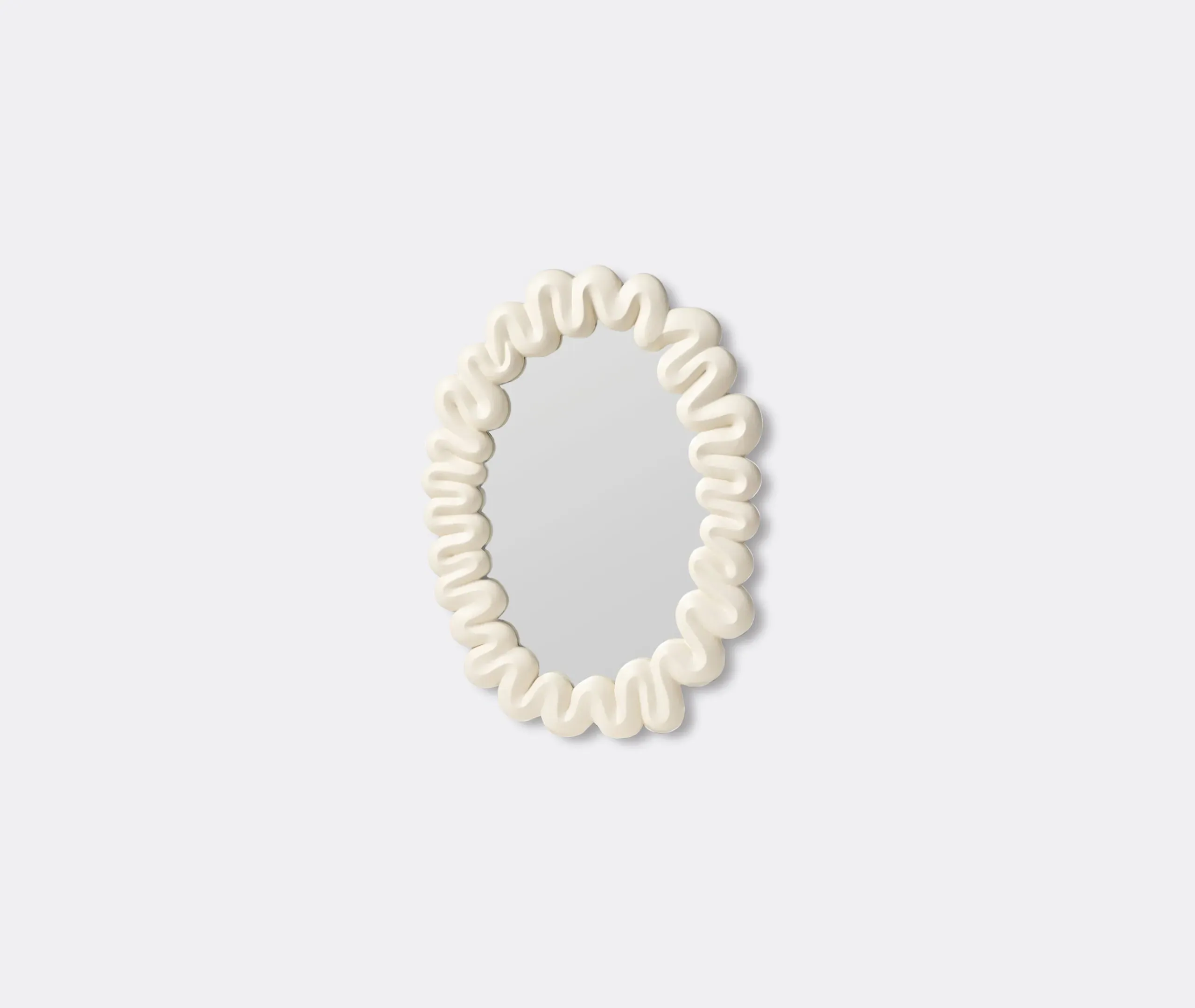 Dribble Oval Mirror - White product