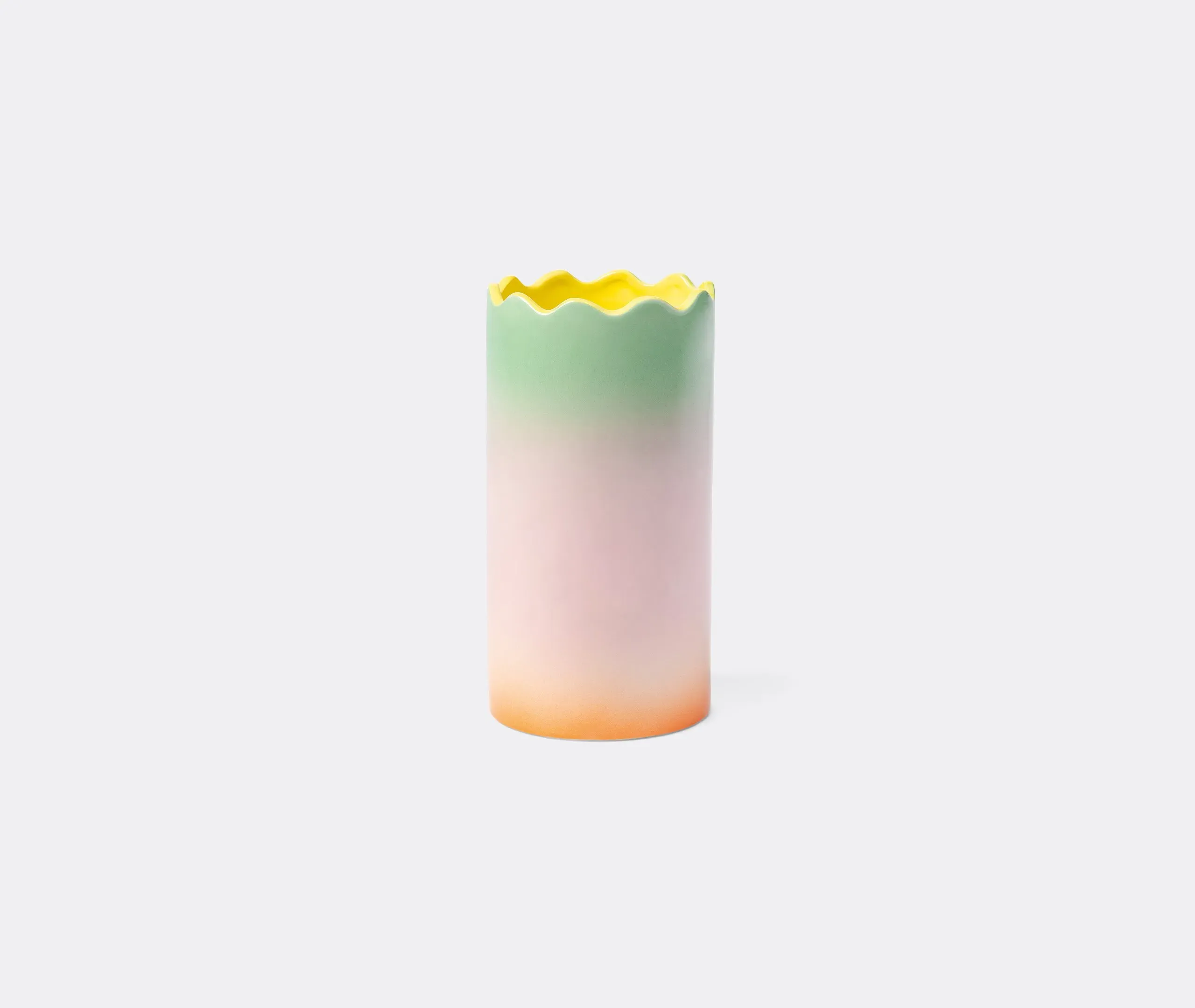 Fade Vase with Undulating Rim - Multicolor, Dolomite image