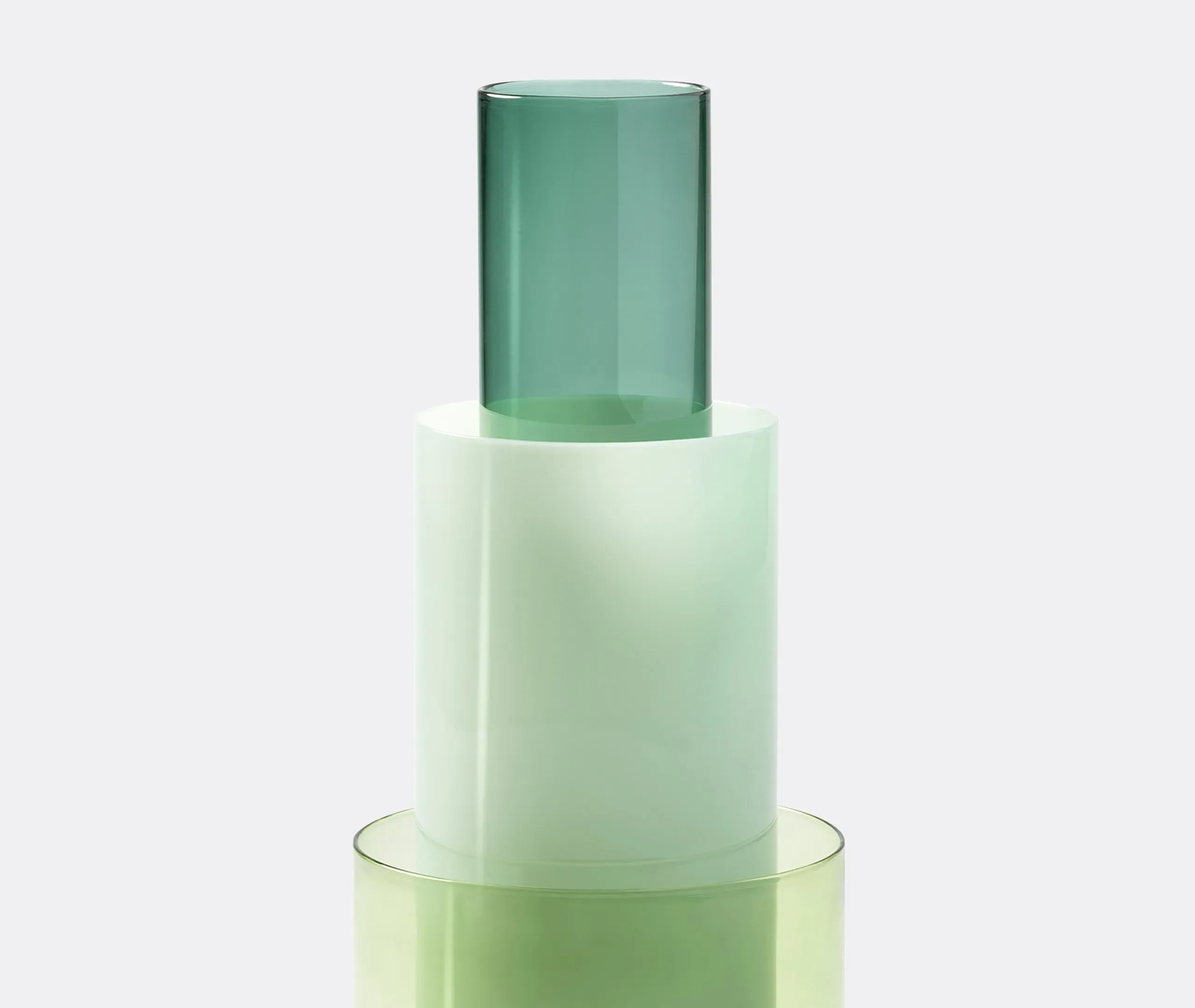 Large Amphi Vase - Green, Borosilicate Glass
