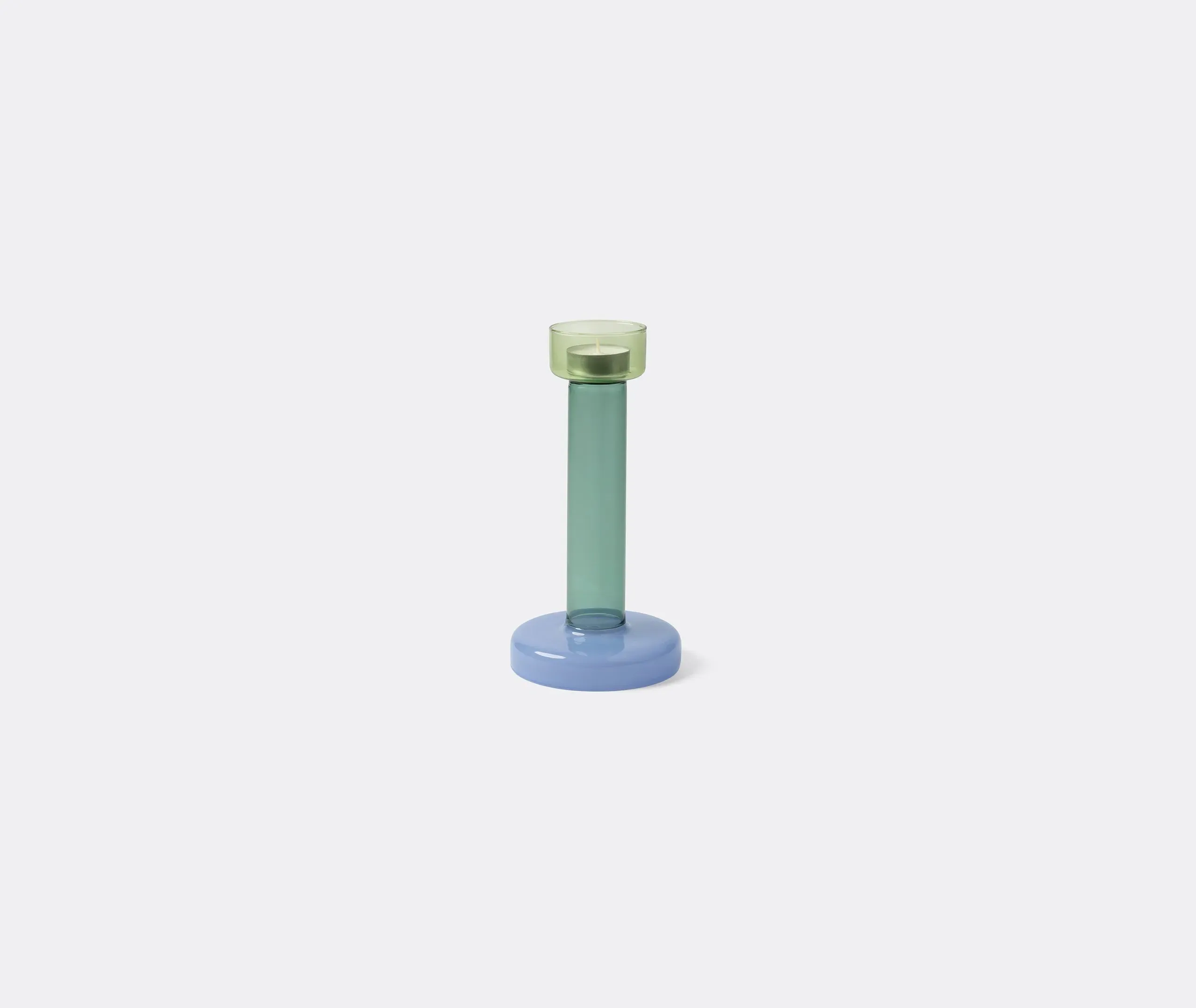 Large Candleholder - Blue, Borosilicate Glass