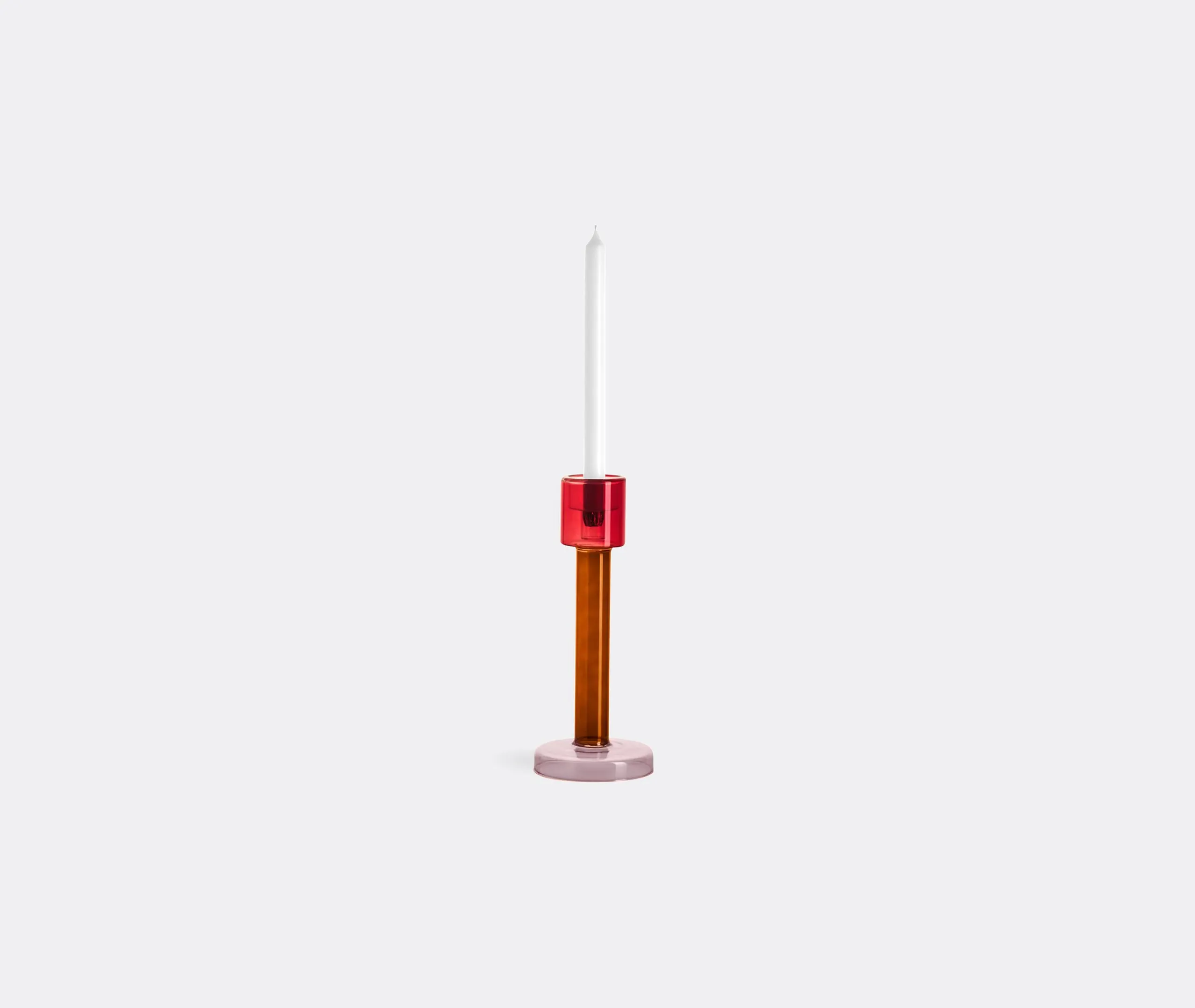 Large Candleholder - Pink, Borosilicate Glass