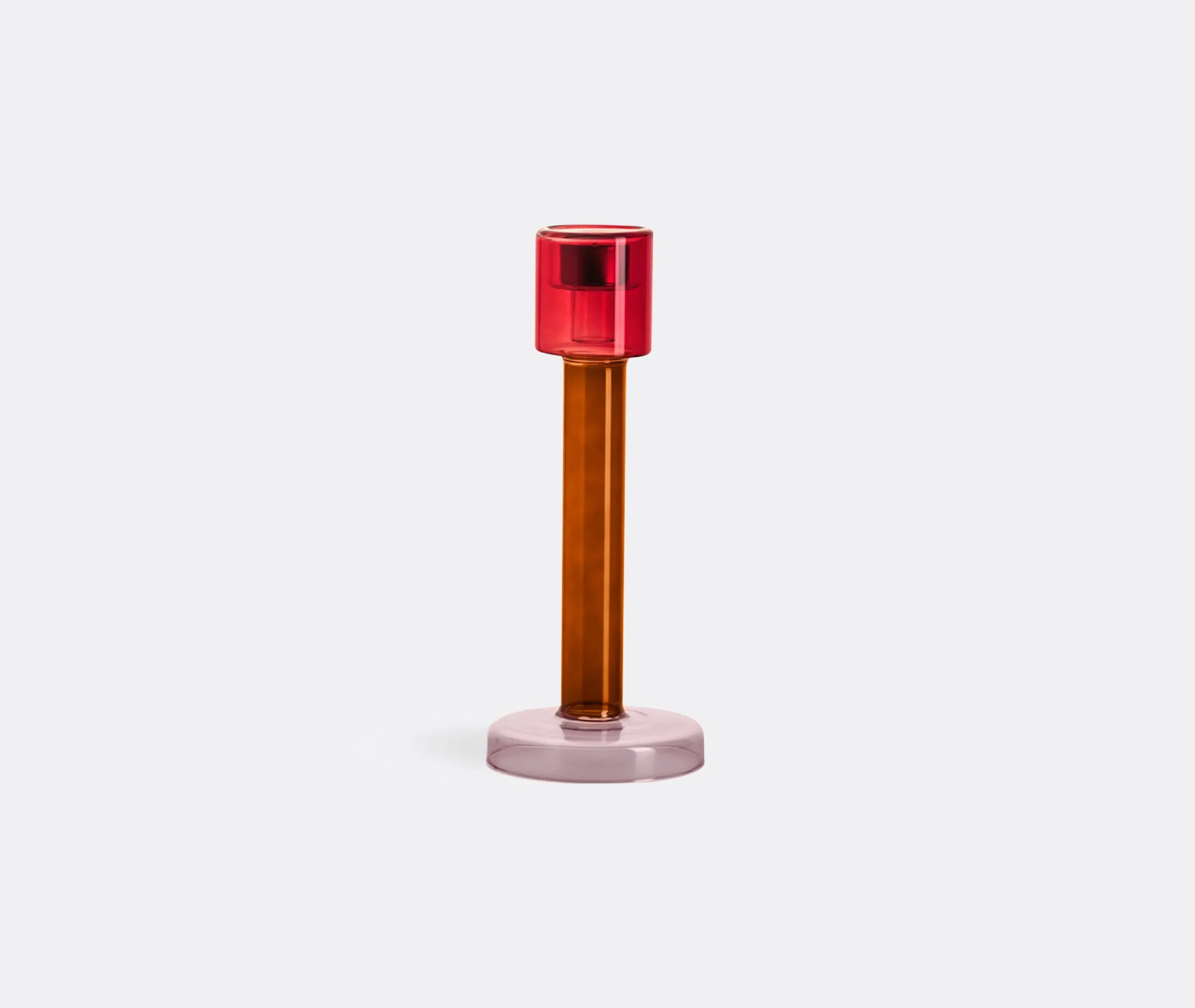 Large Candleholder - Pink, Borosilicate Glass