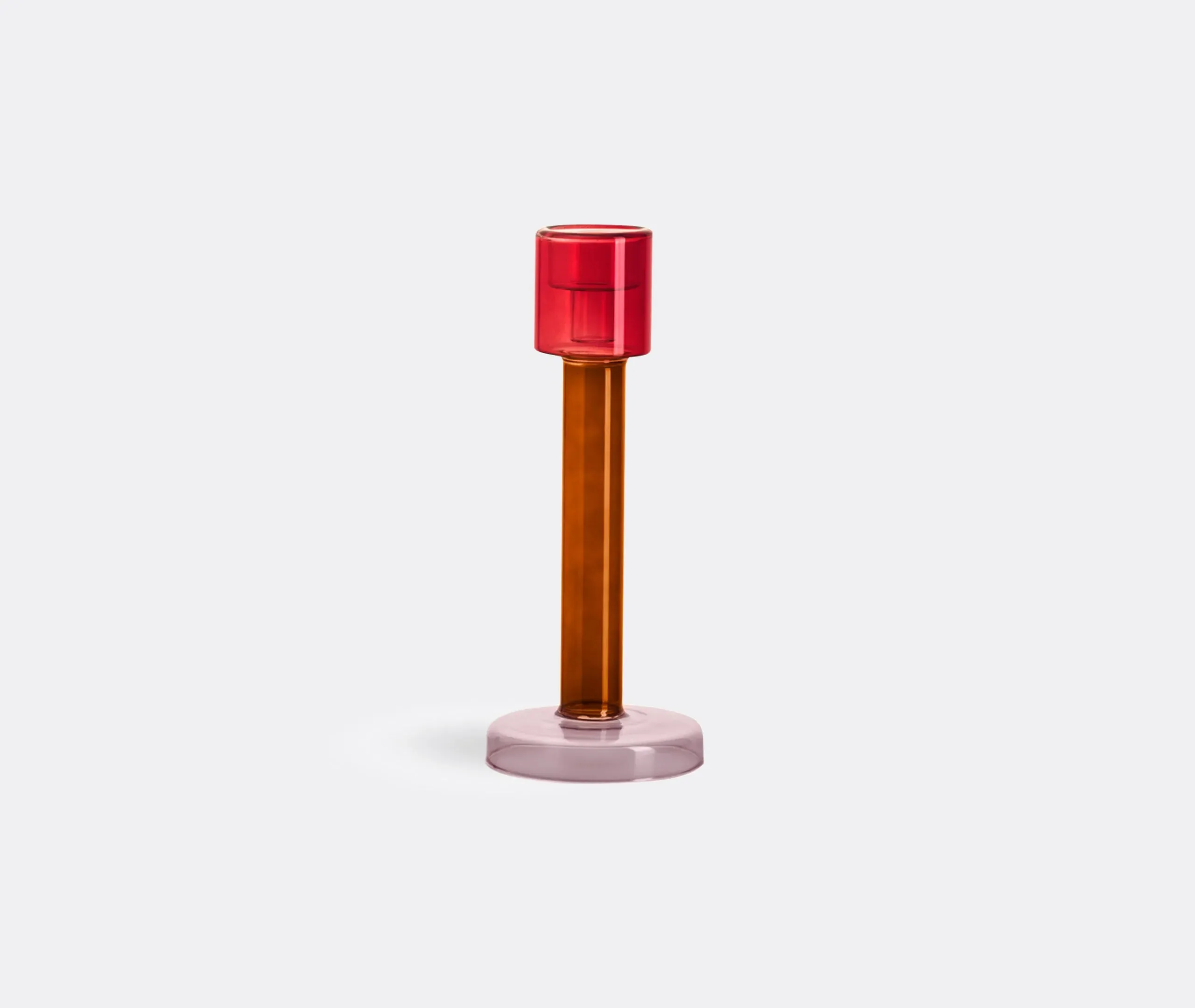 Large Candleholder - Pink, Borosilicate Glass