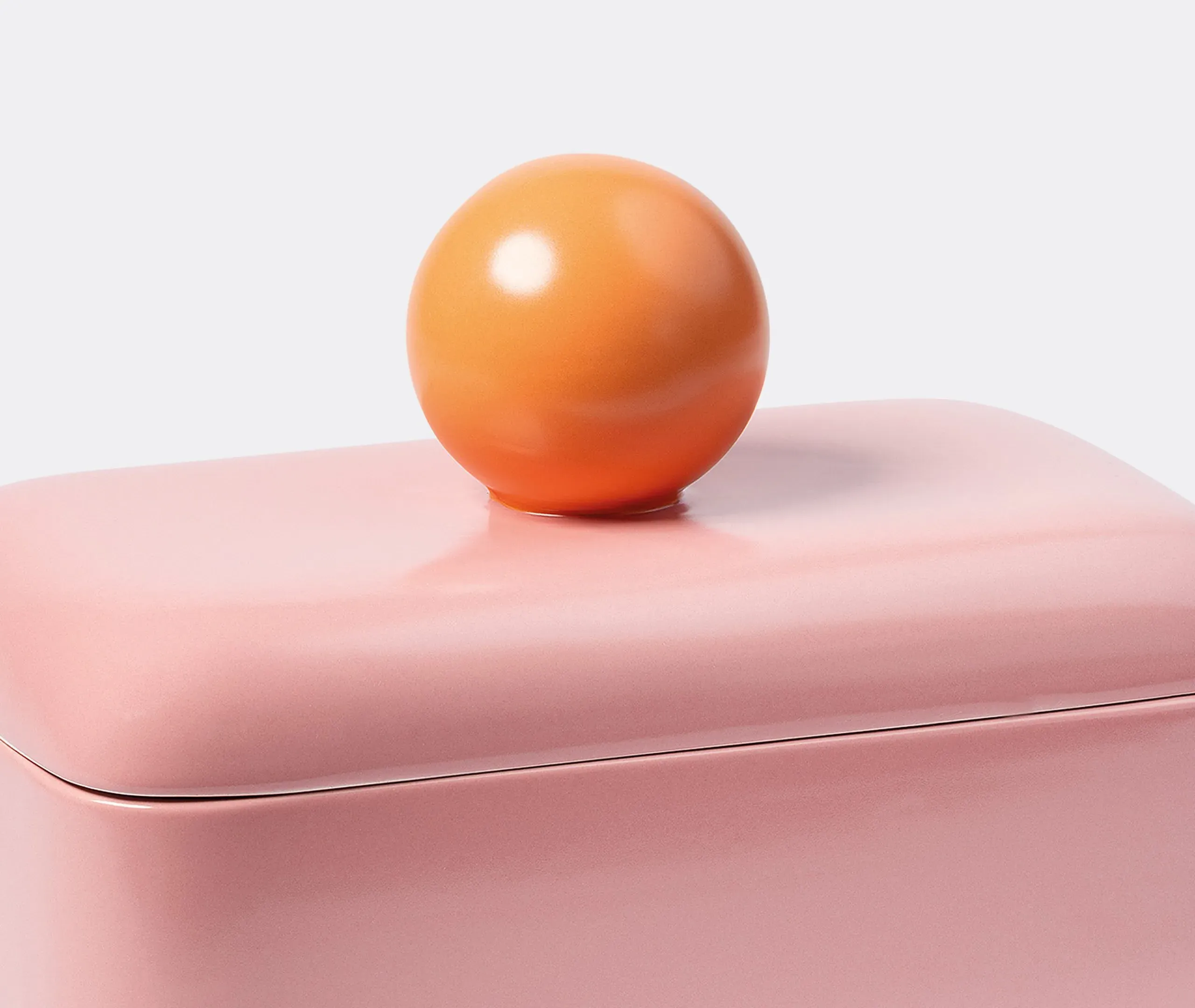 Orb Storage Jar with Knob - Pink, Dolomite