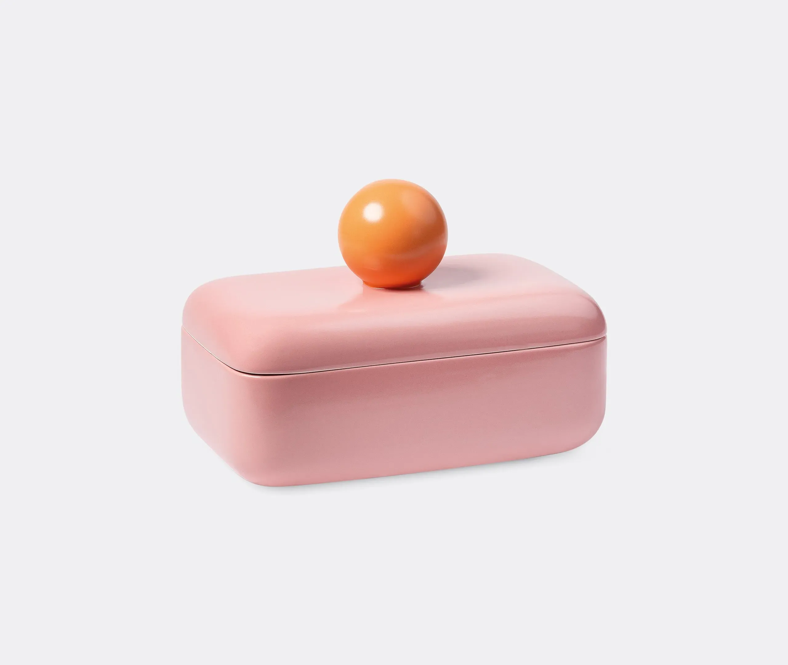 Orb Storage Jar with Knob - Pink, Dolomite