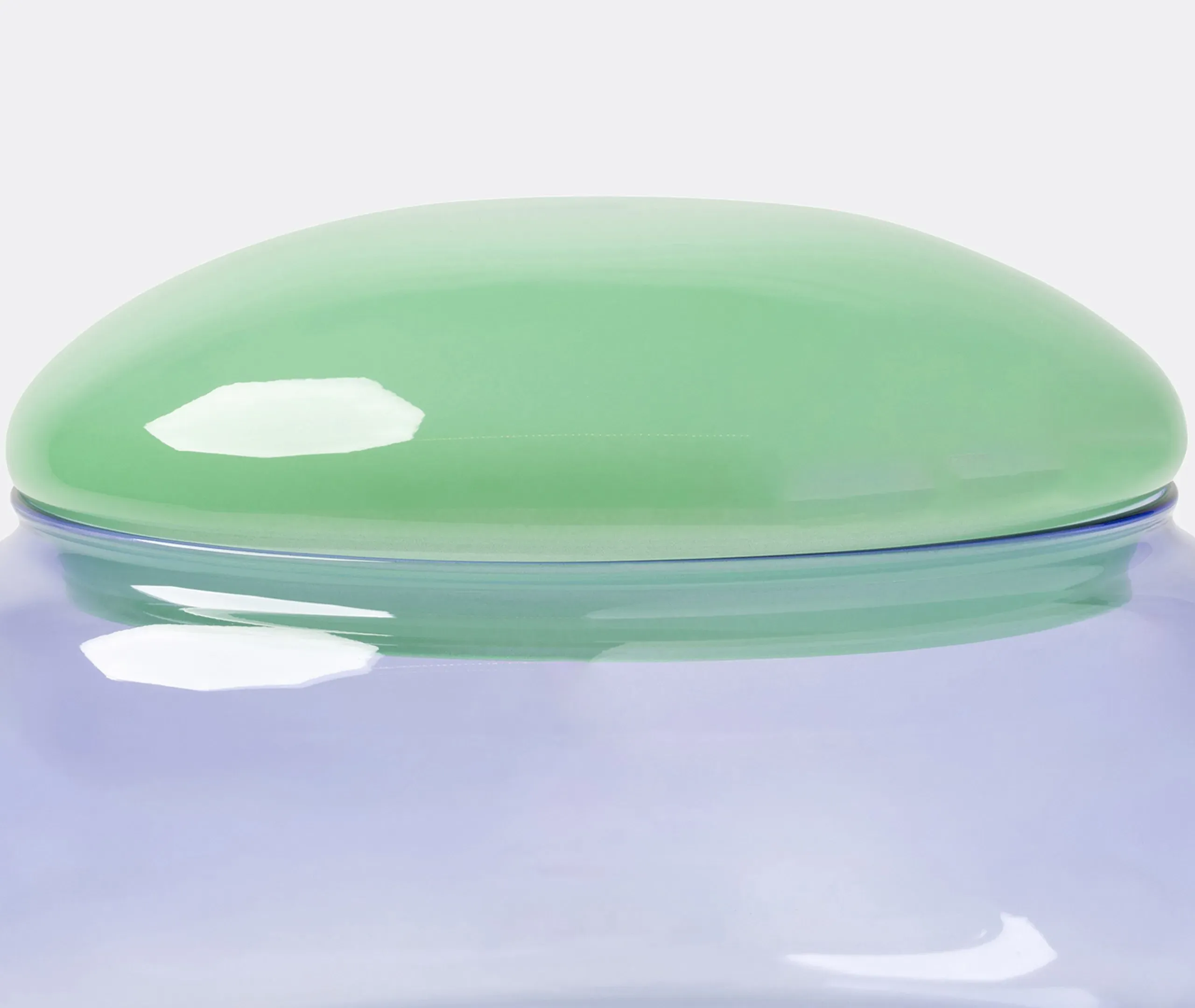 Puffy Storage Jar with Lid - Lilac, Glass