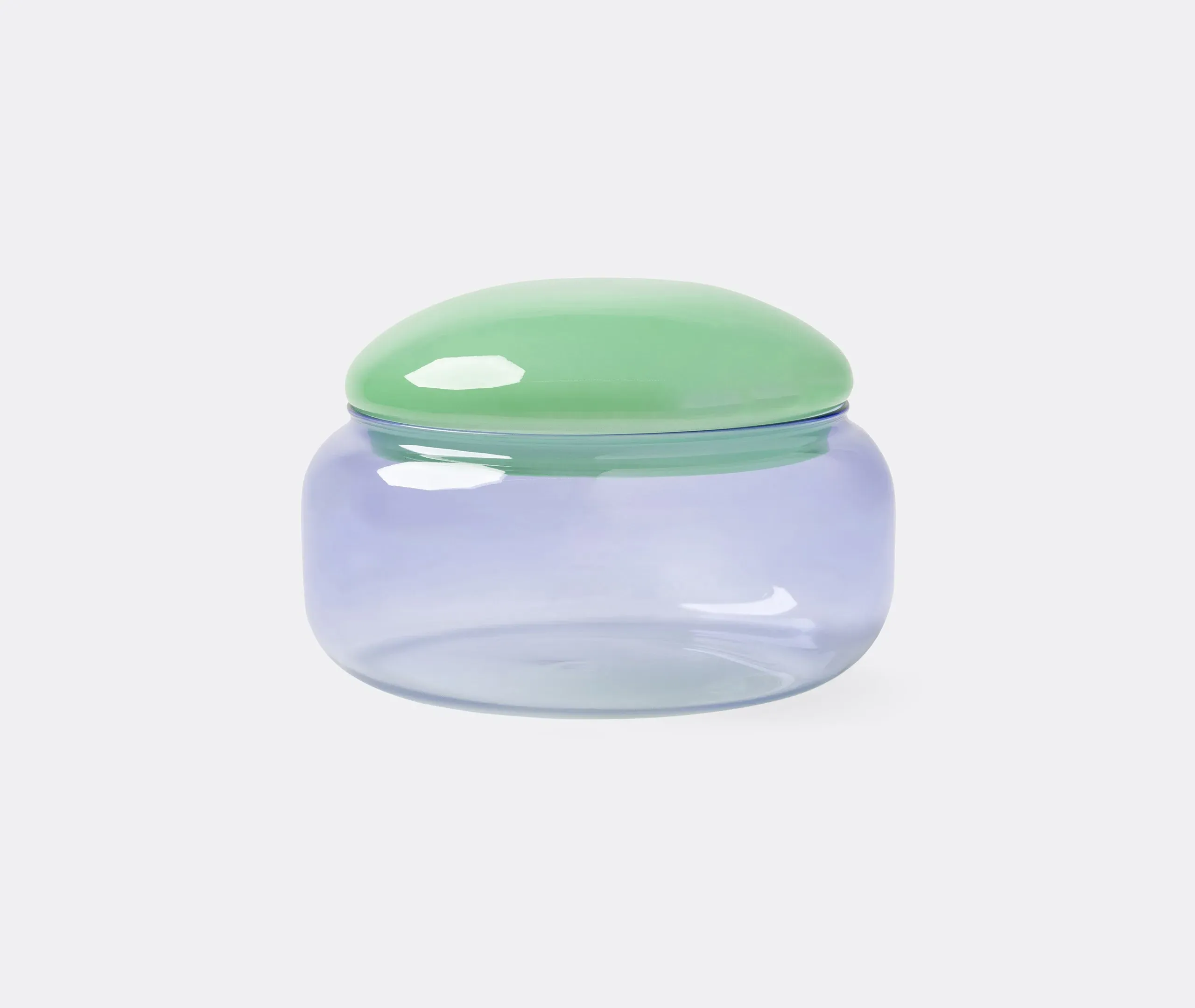 Puffy Storage Jar with Lid - Lilac, Glass