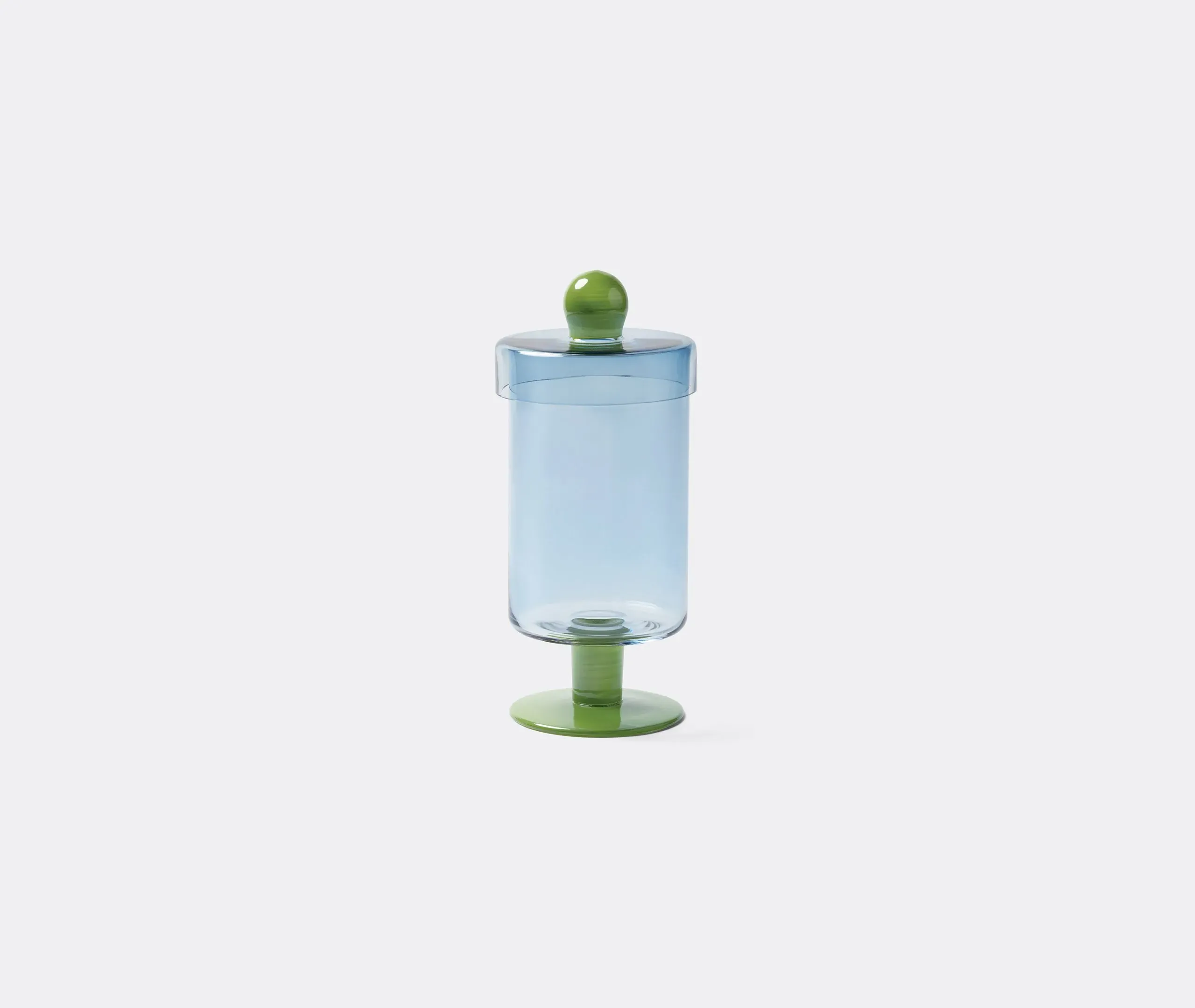 Tall Storage Jar with Lid - Blue, Glass image