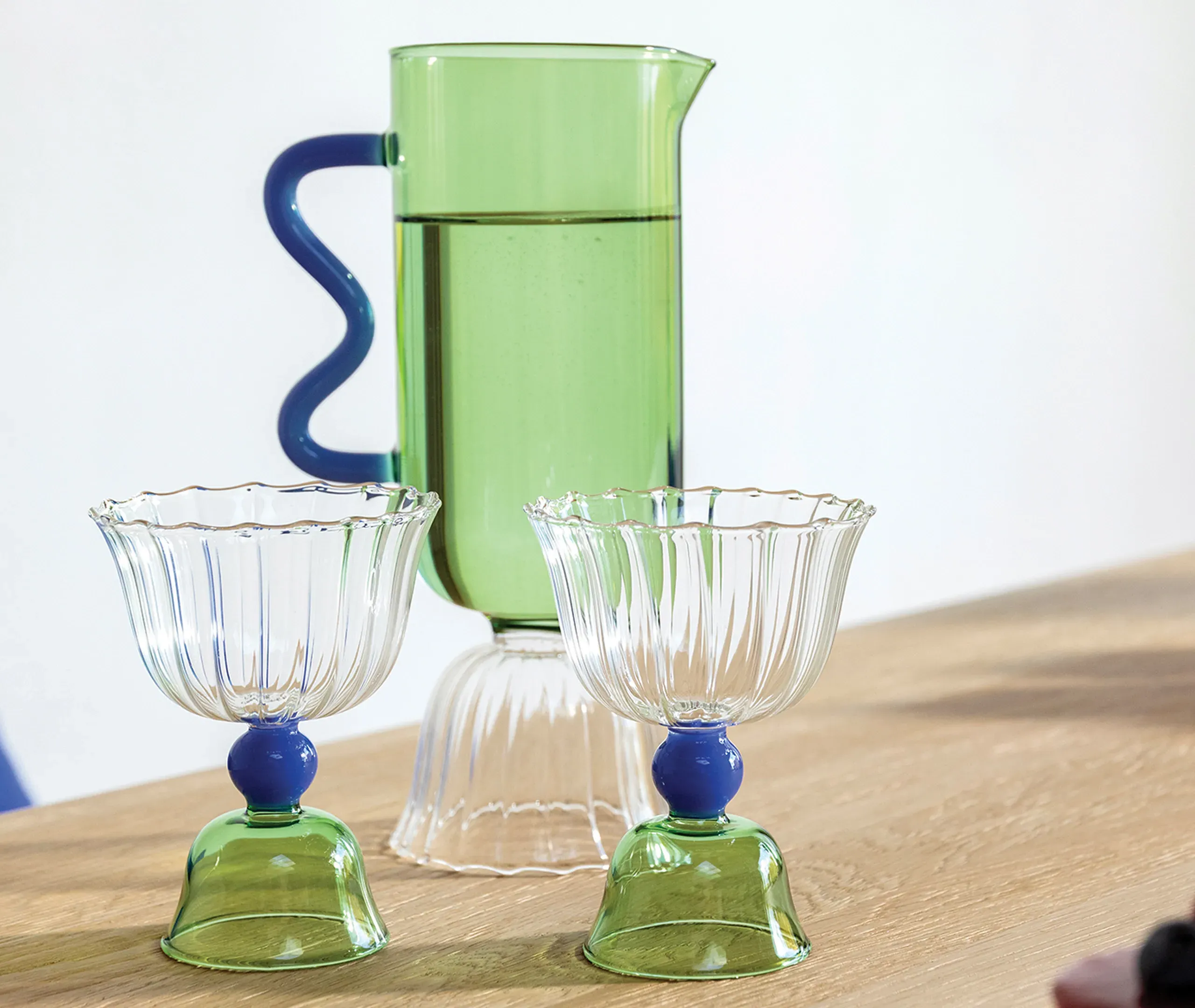Tulip Carafe - Green, Glass