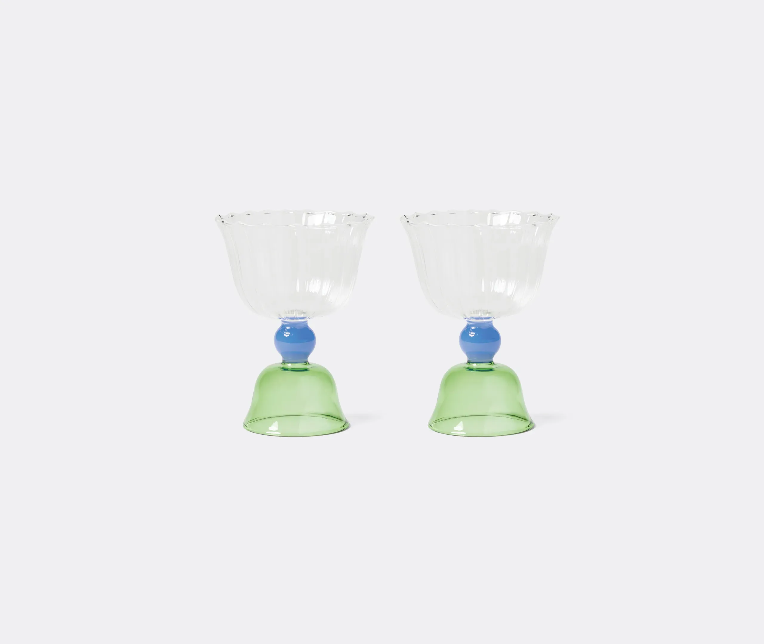 Tulip Drinking Glass Set of Two - Multicolor, Glass product