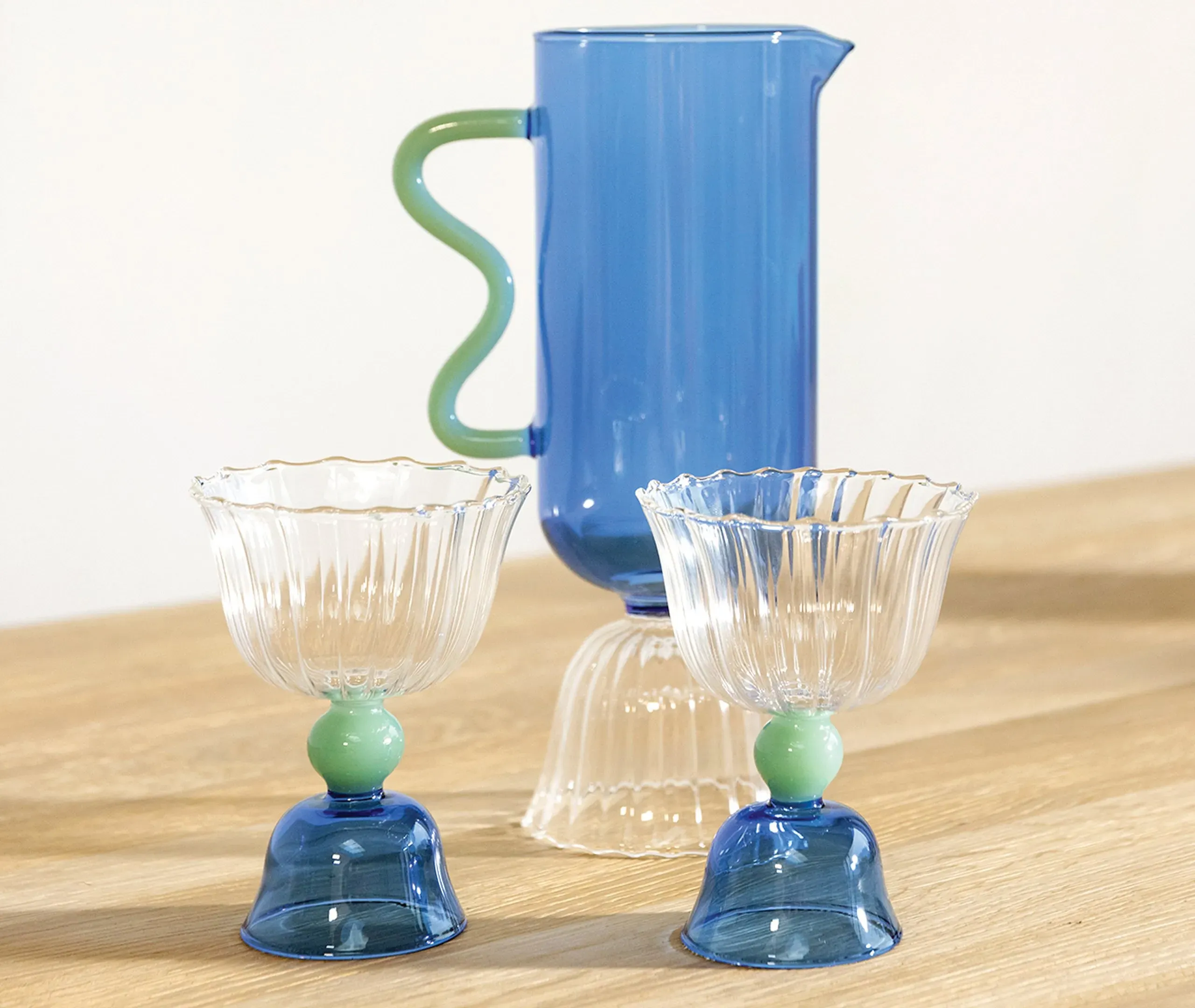 Tulip Glass Set of Two - Multicolor, Glass