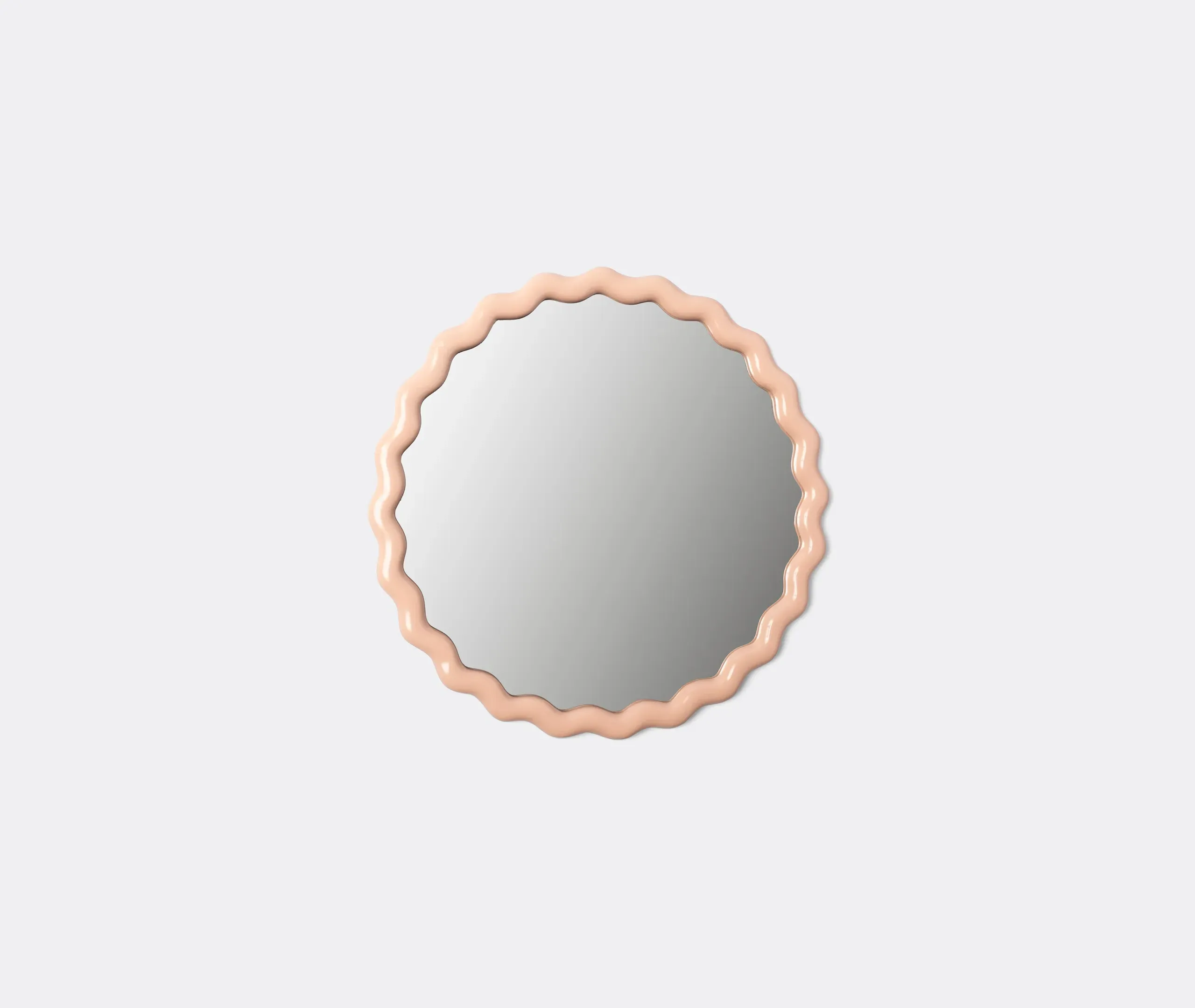 Zigzag Round Wall Mirror - Pink product