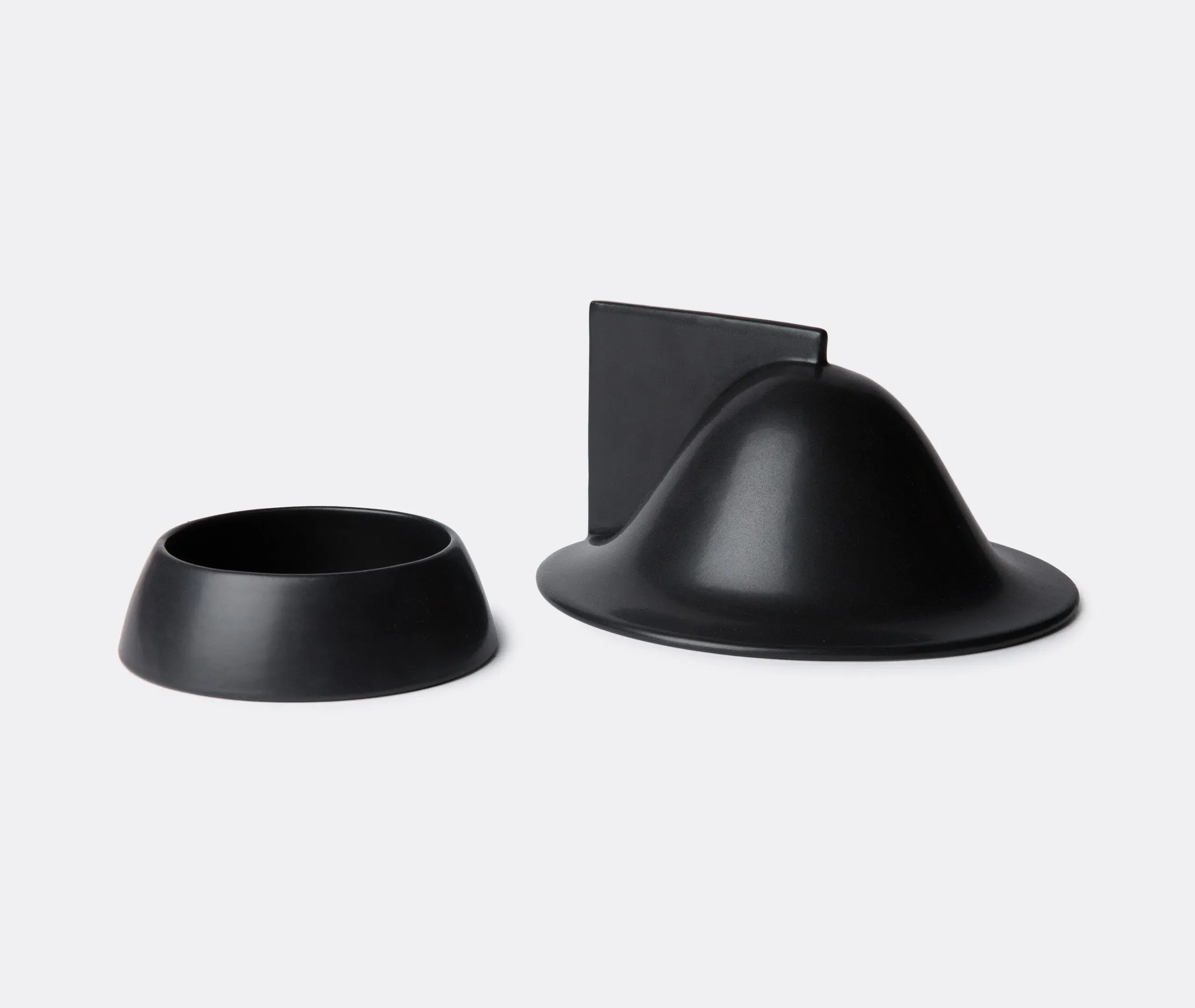 Decorative Bowl with Lid - Black, Ceramic