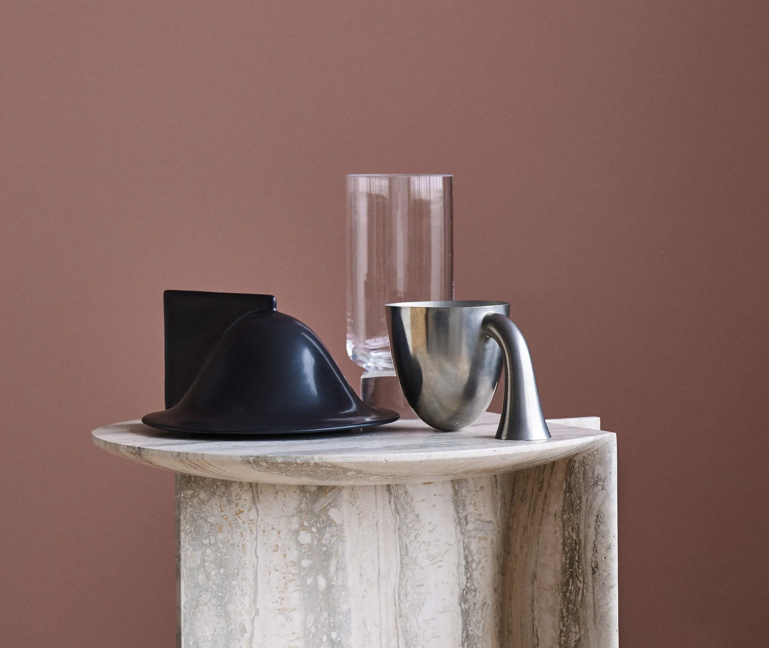 Decorative Object with Stand - Grey, Tin