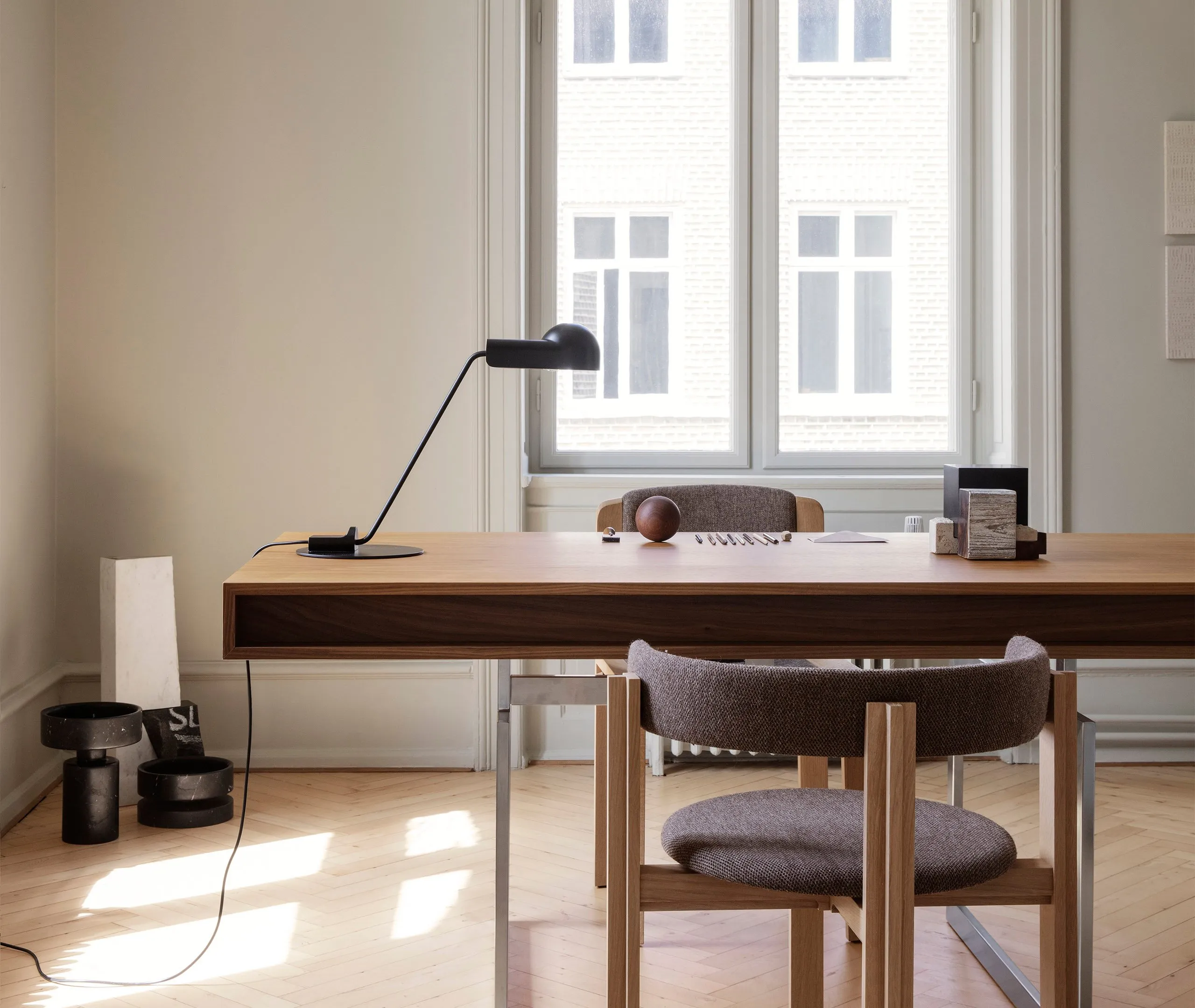 Domo Table Lamp UK Plug - Black, Lacquered