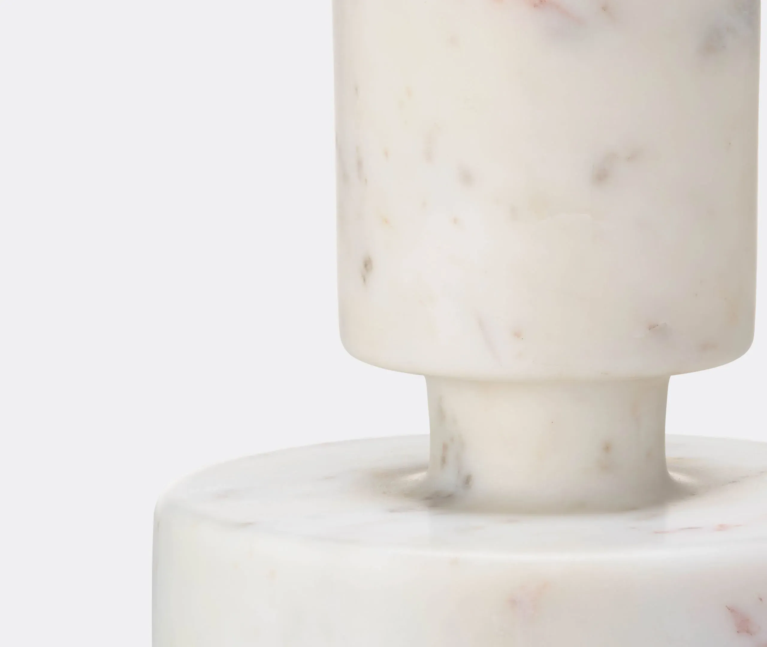 Large Decorative Vase - White, Marble
