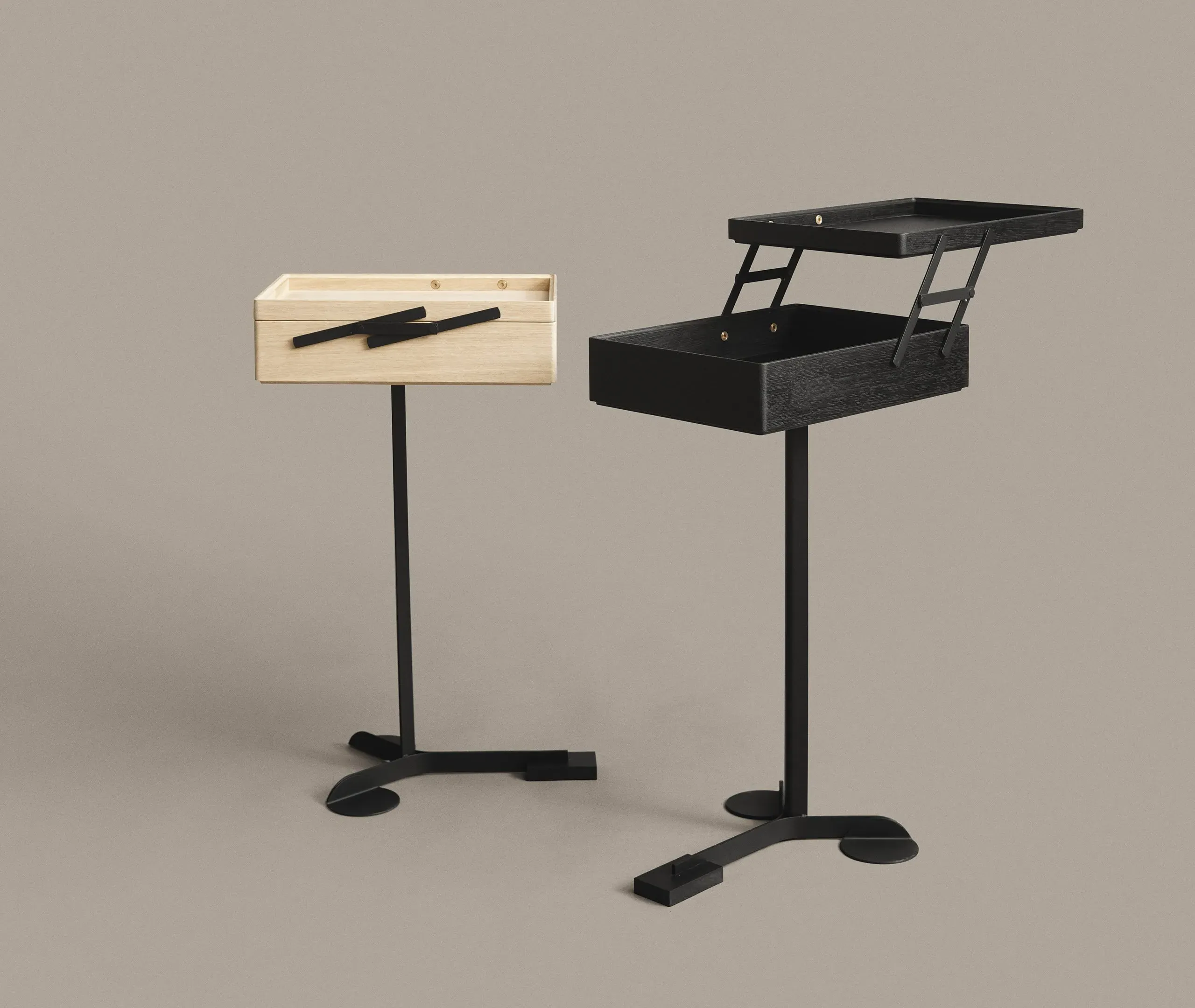 Multipurpose Cabinet with Adjustable Top - Oak