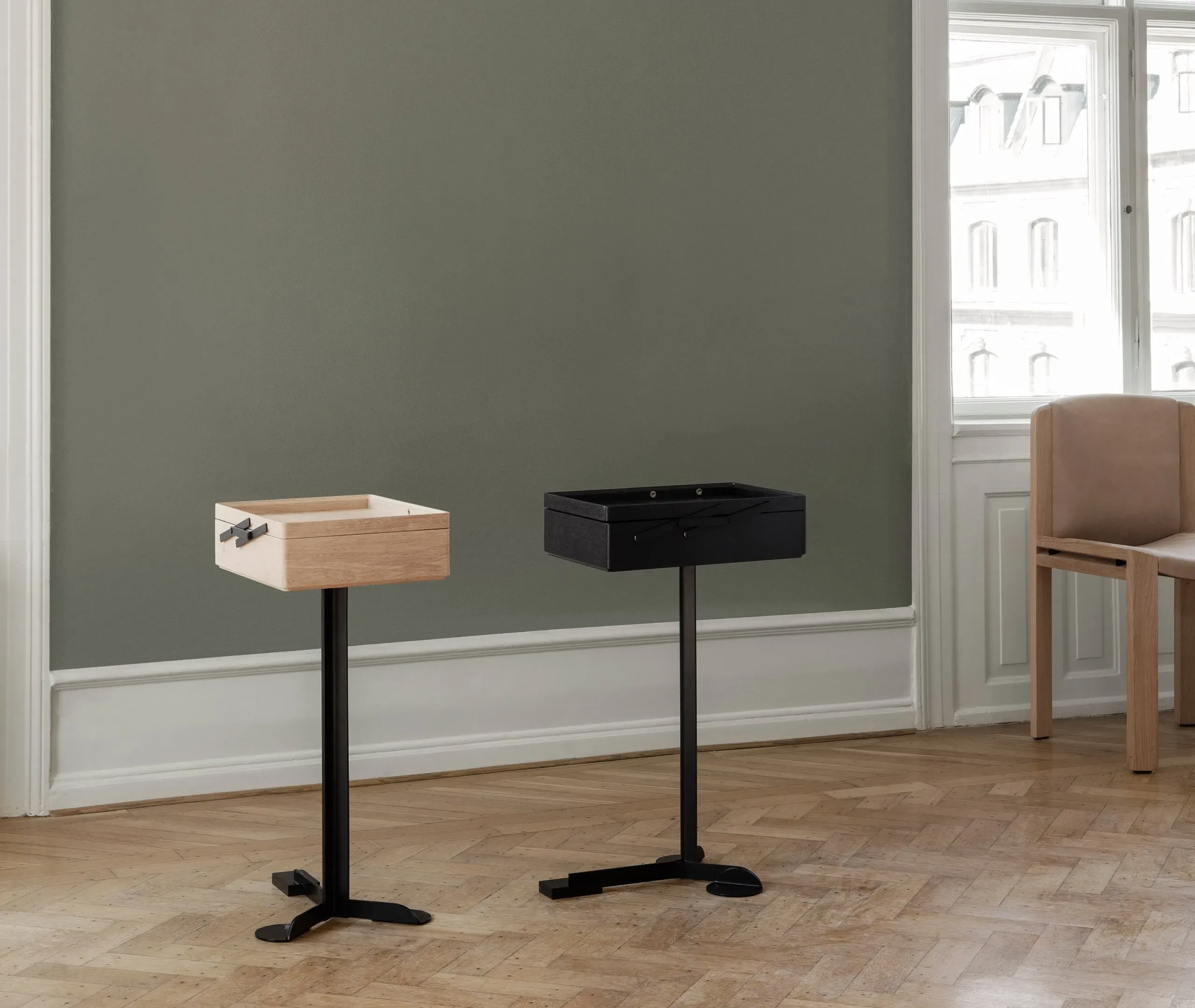 Multipurpose Cabinet with Adjustable Top - Oak