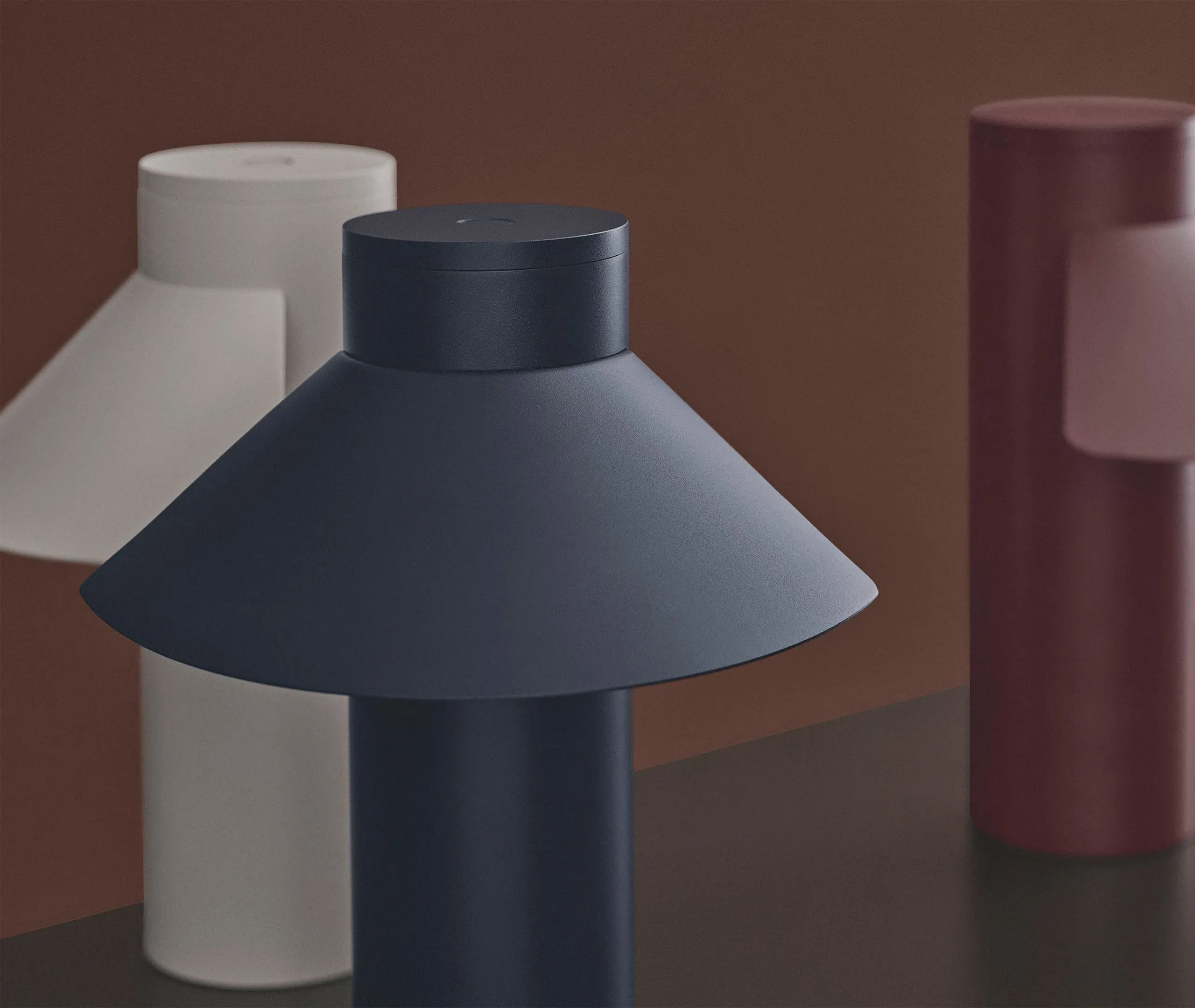 Riscio Table Lamp with Touch Dimmer - Midnight Blue, Steel